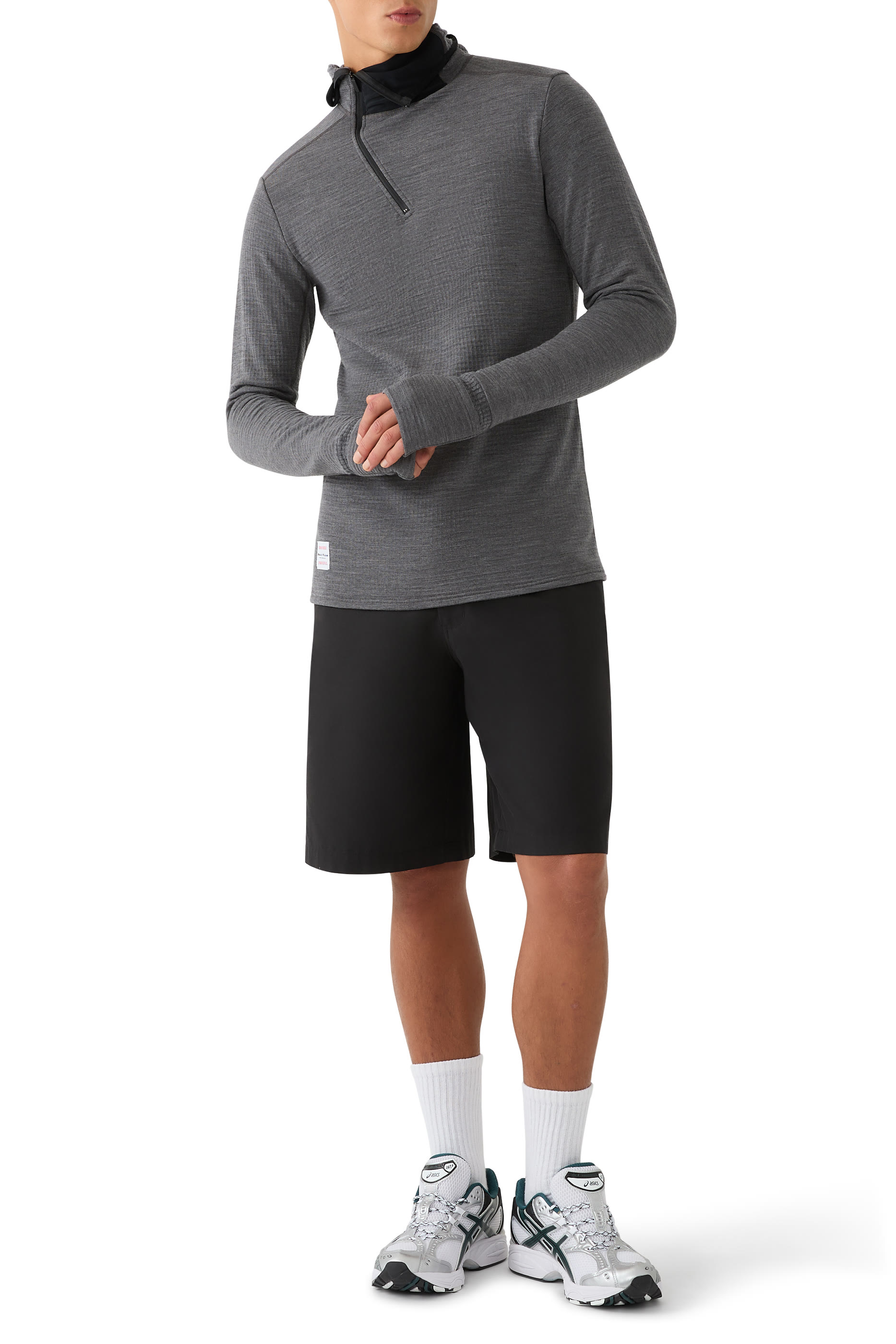 سويت شيرت بغطاء صوف ميرينو بنقشة مربعات