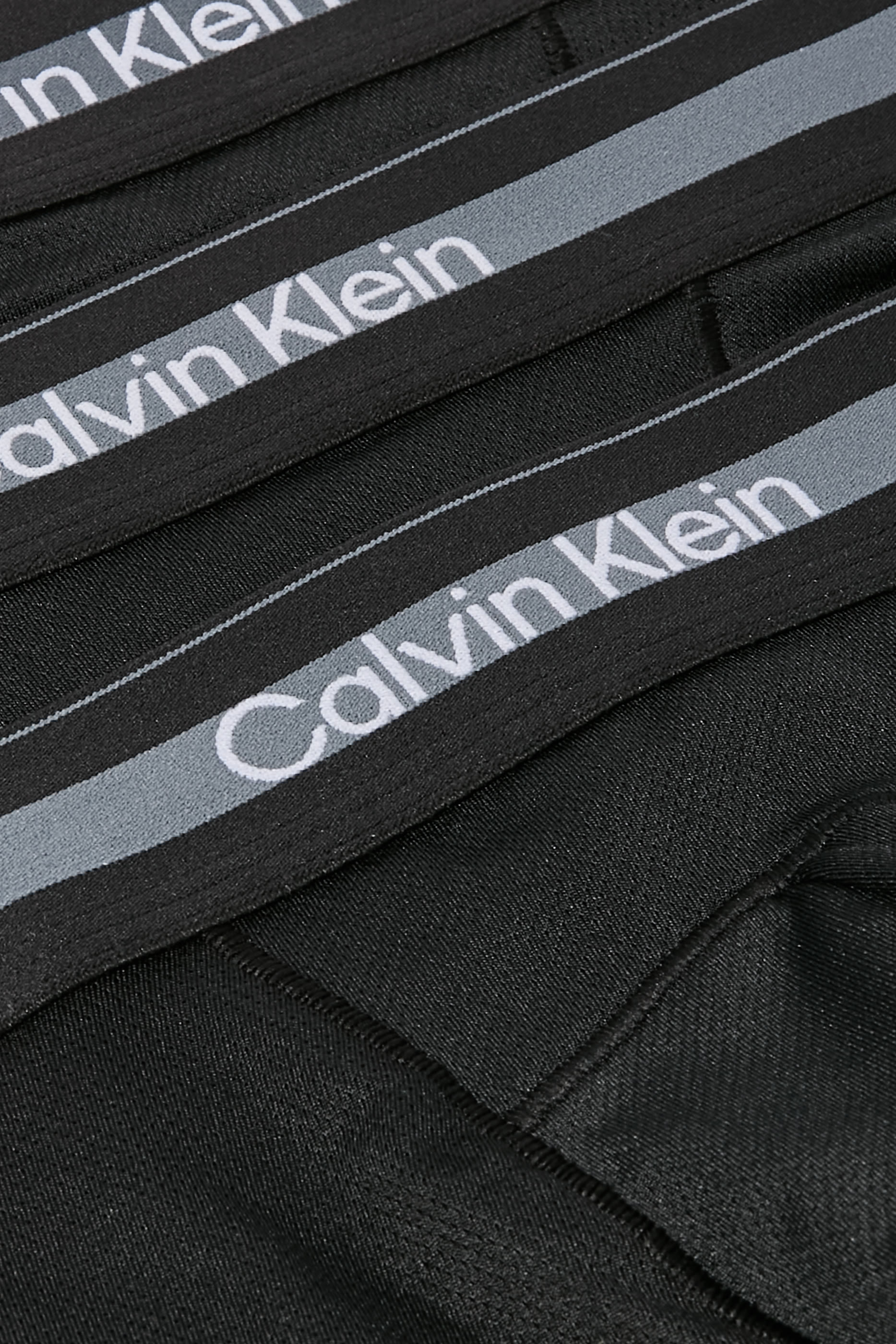 طقم بوكسر قماش شبكي بشعار الماركة 3 قطع