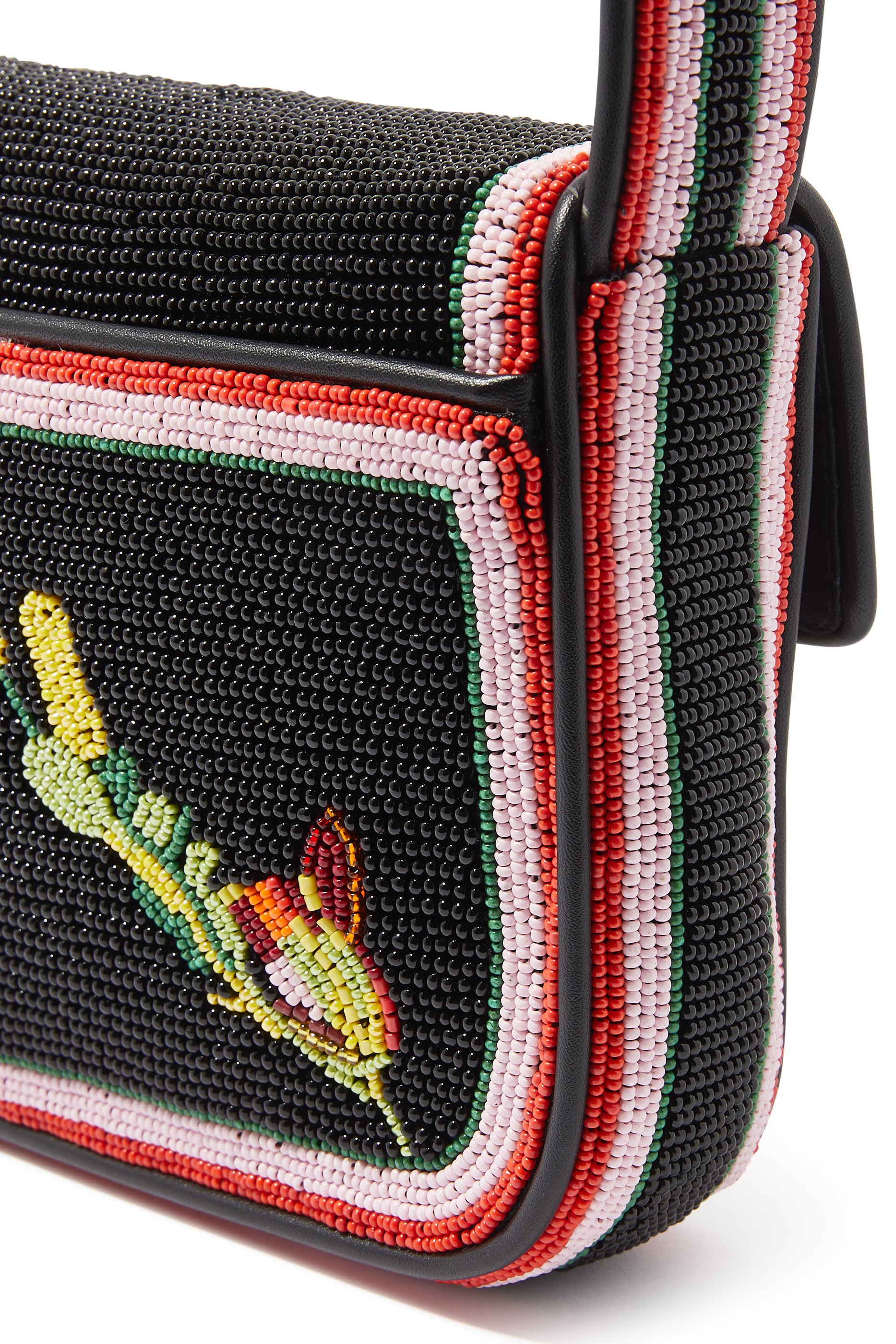 حقيبة تومي دريمي مطرزة بالترتر بنفشة أزهار توليب