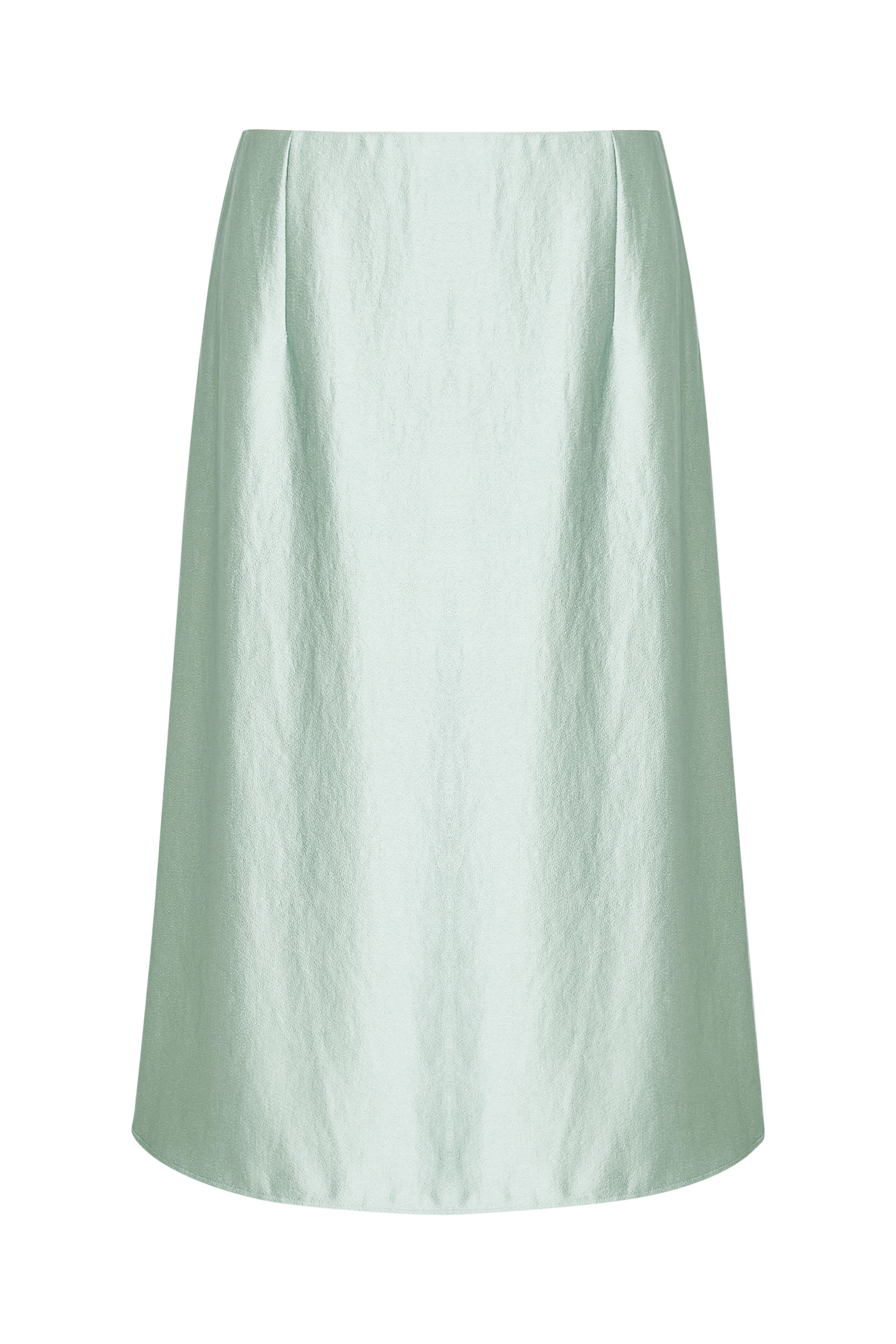 تنورة بطول الركبة بقصة على شكل حرف A ساتان