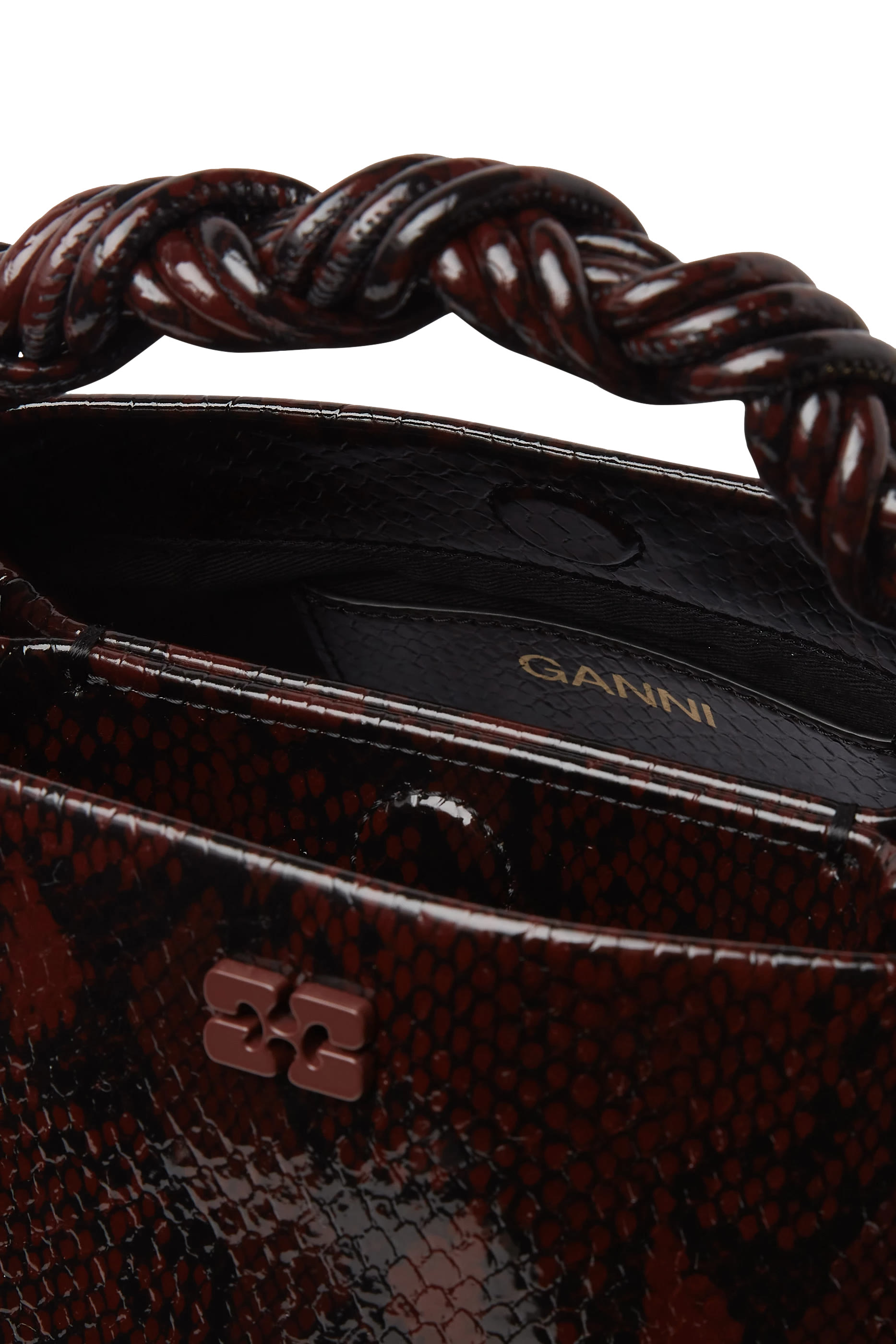 حقيبة بو صغير بنقشة جلد الثعبان