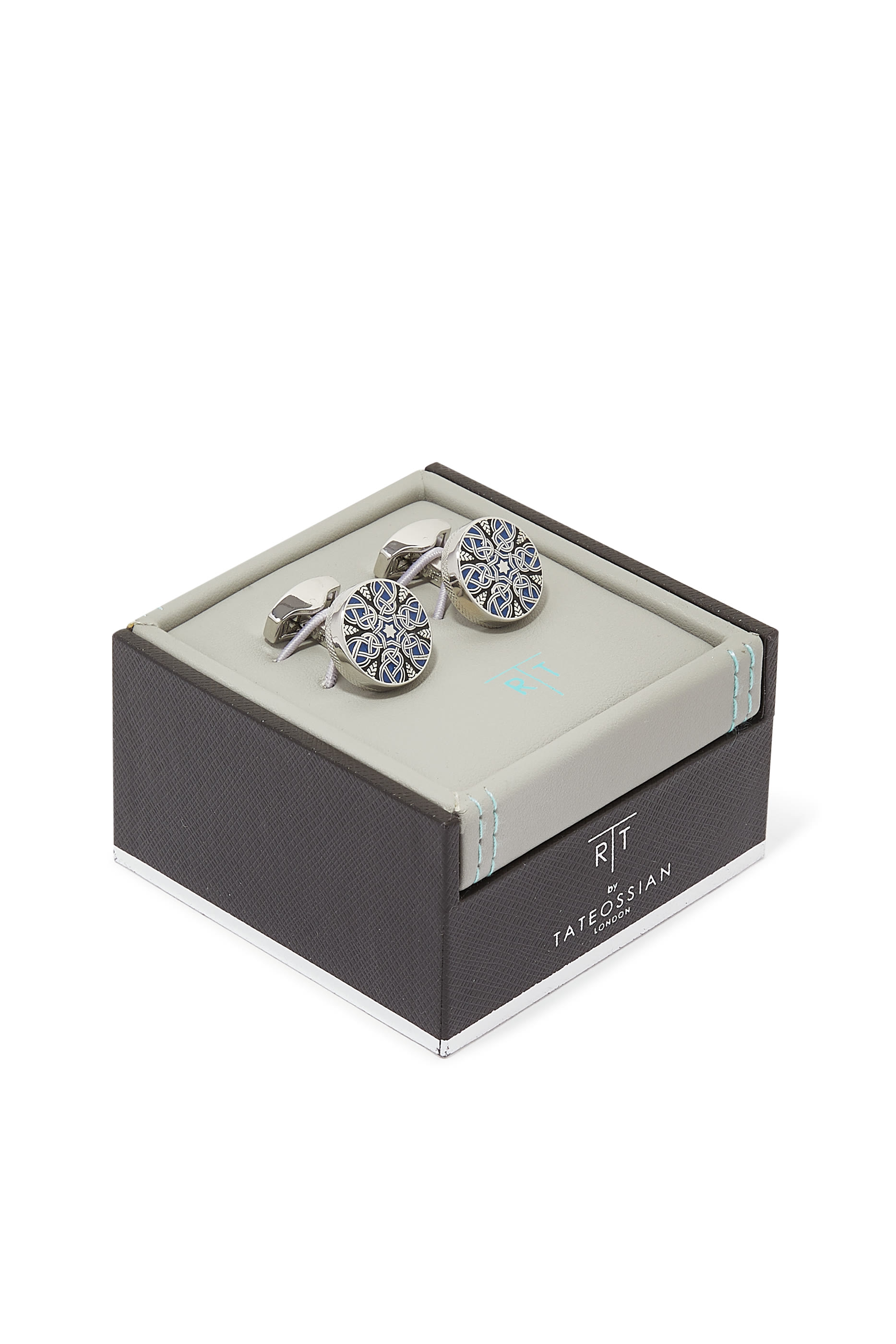 أزرار أكمام بطبعة نجوم وزخارف مطلية بالمينا