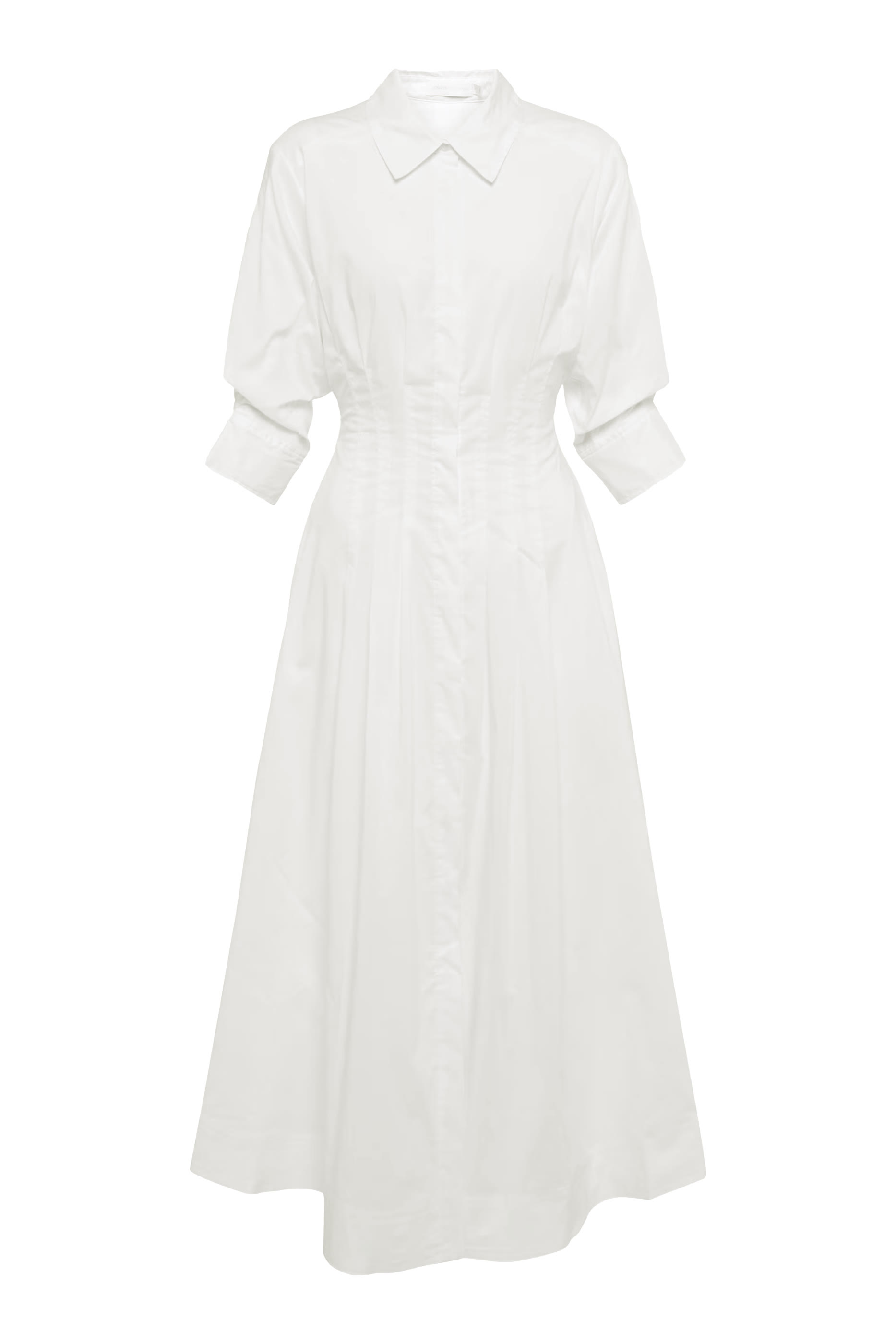 فستان جاز متوسط الطول بطيات