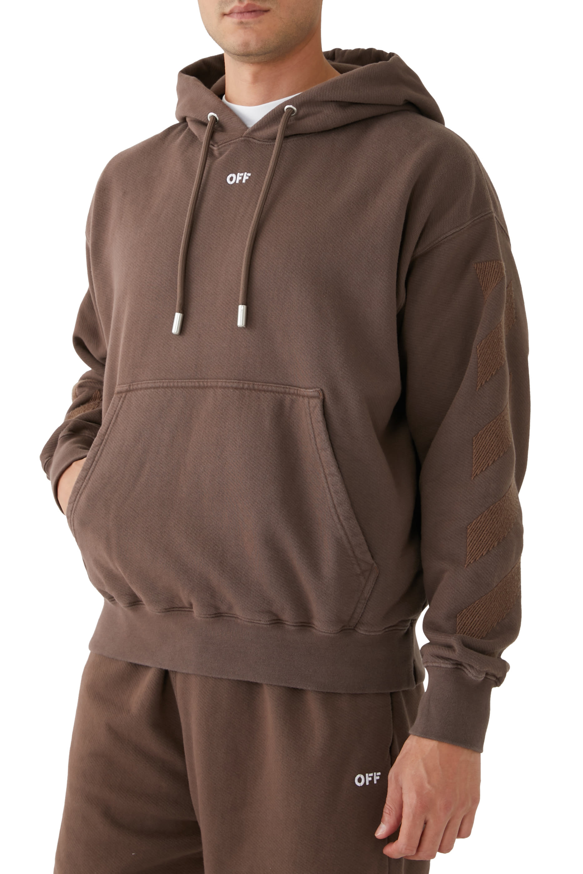 هودي سكيت بنقشة خطوط مائلة