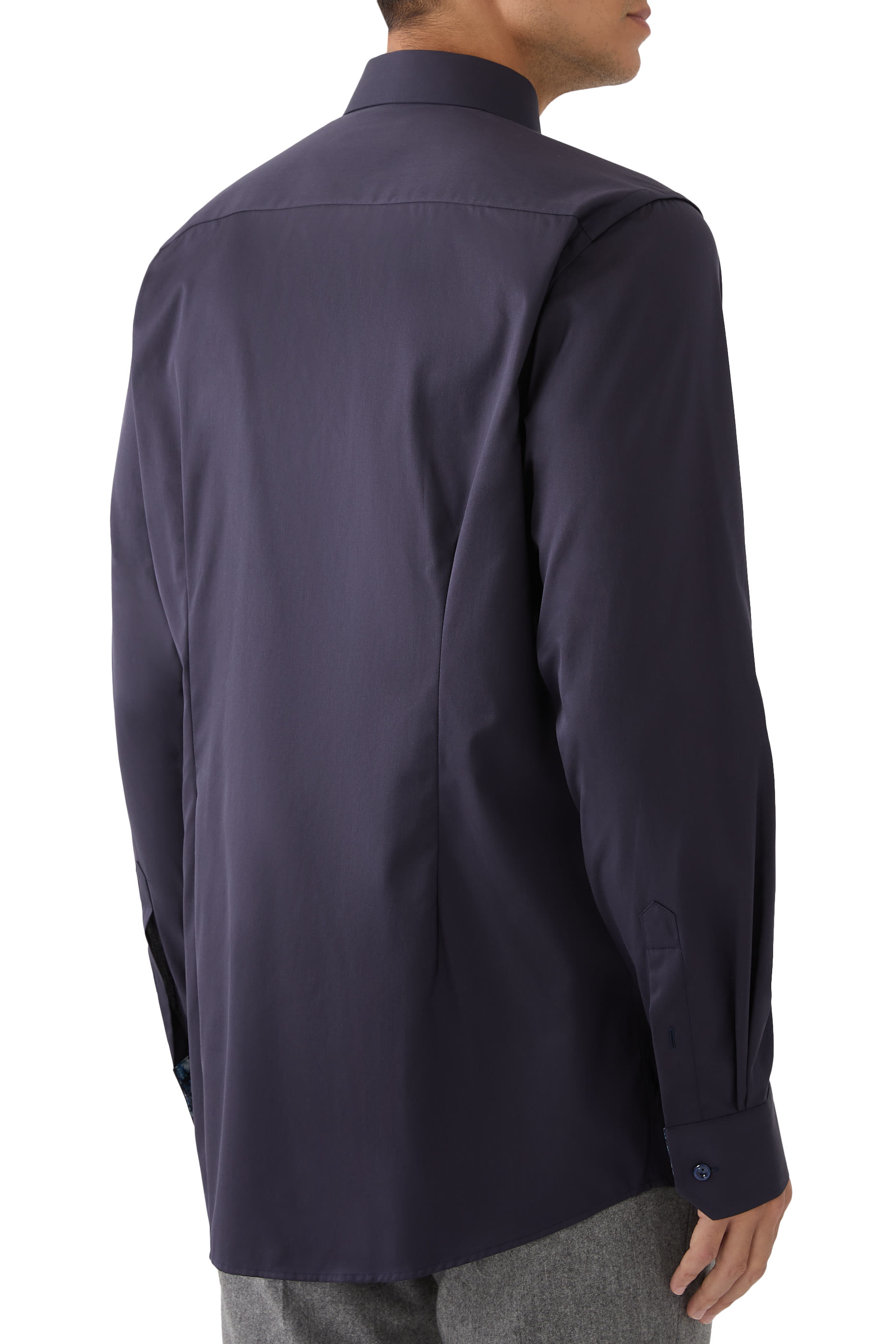 قميص بنقشة زهور تويل مميز للماركة