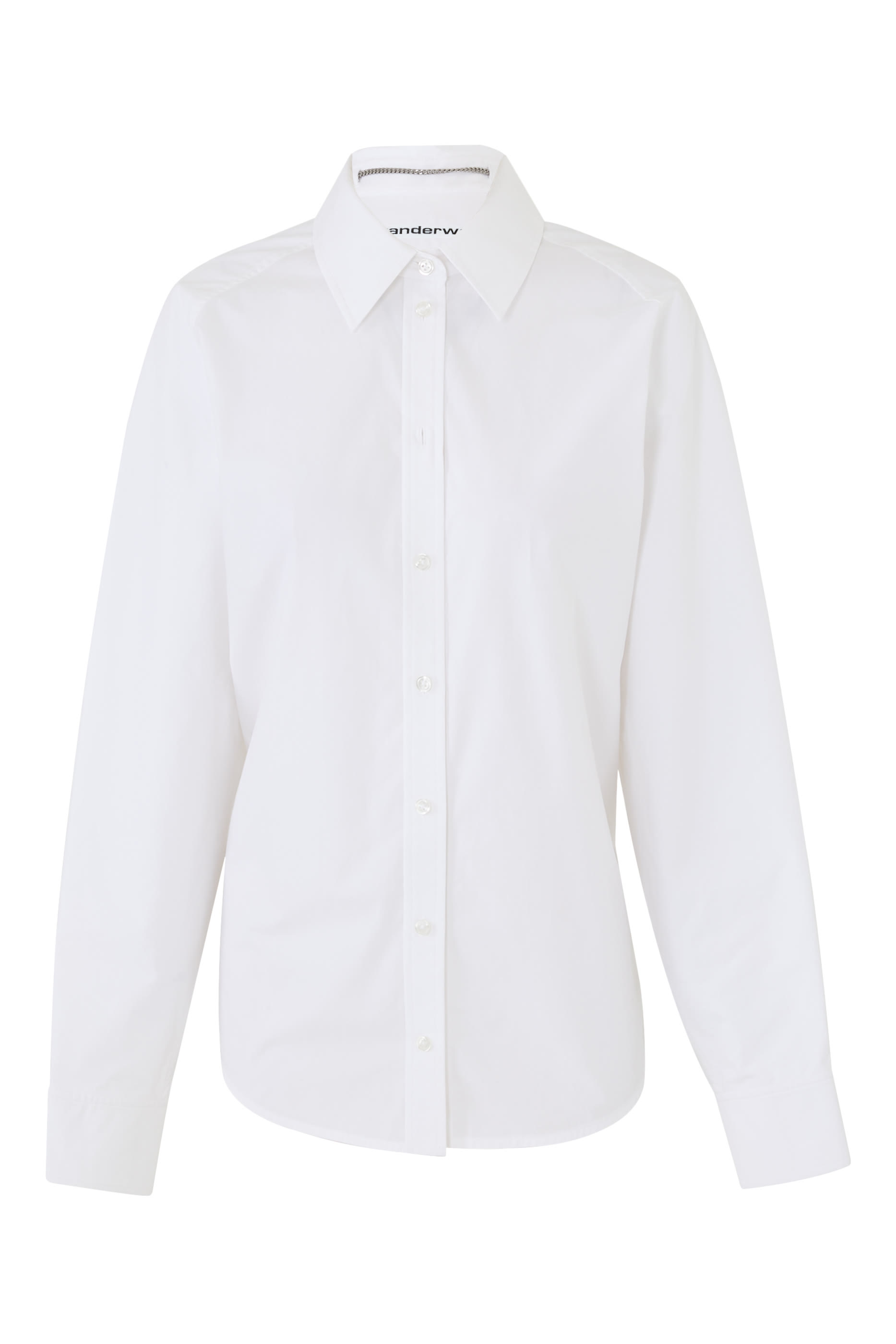 قميص مزين بقلادة بأزرار للإغلاق وقصة فضفاضة