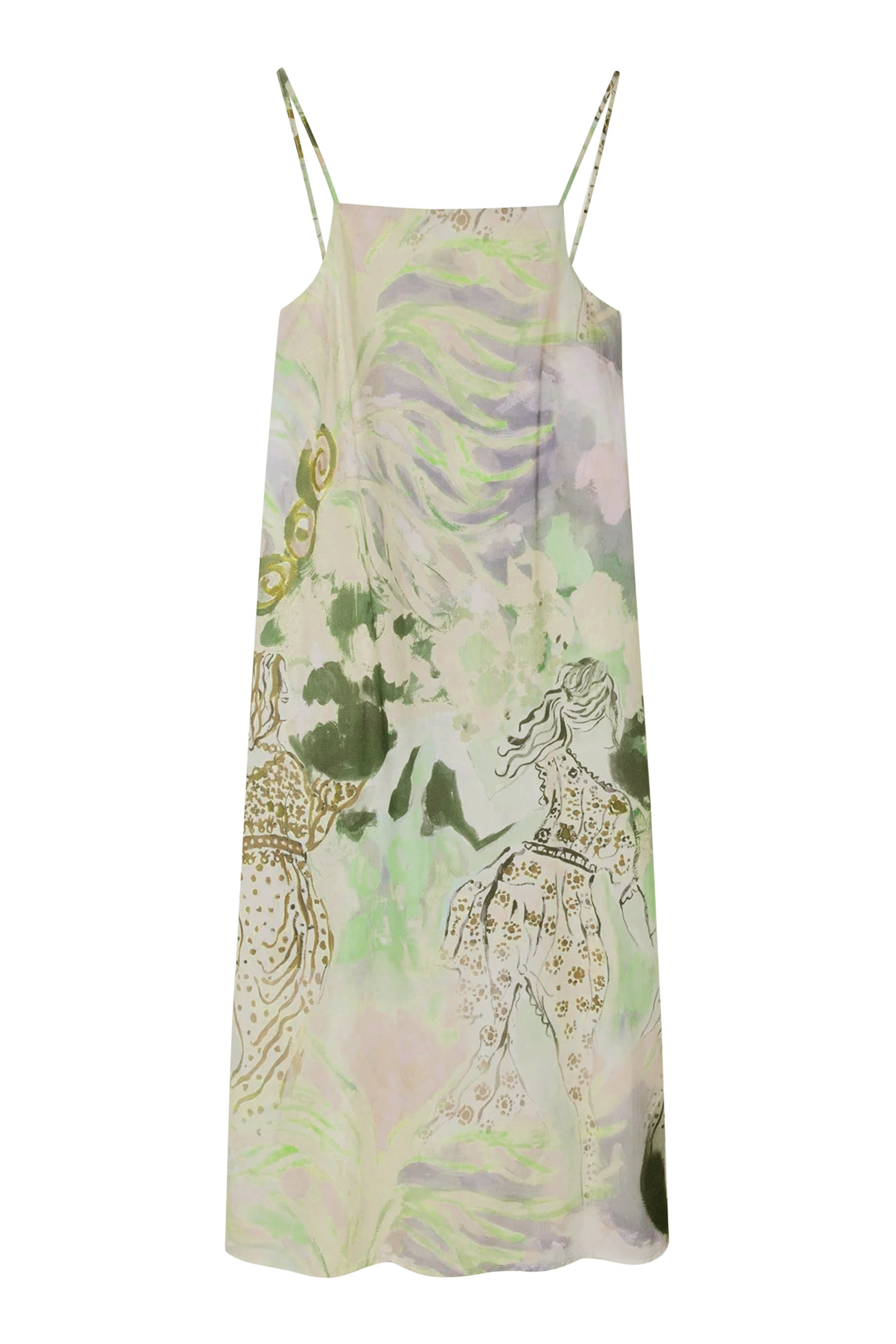 فستان نوم سهل الارتداء بياقة مربعة