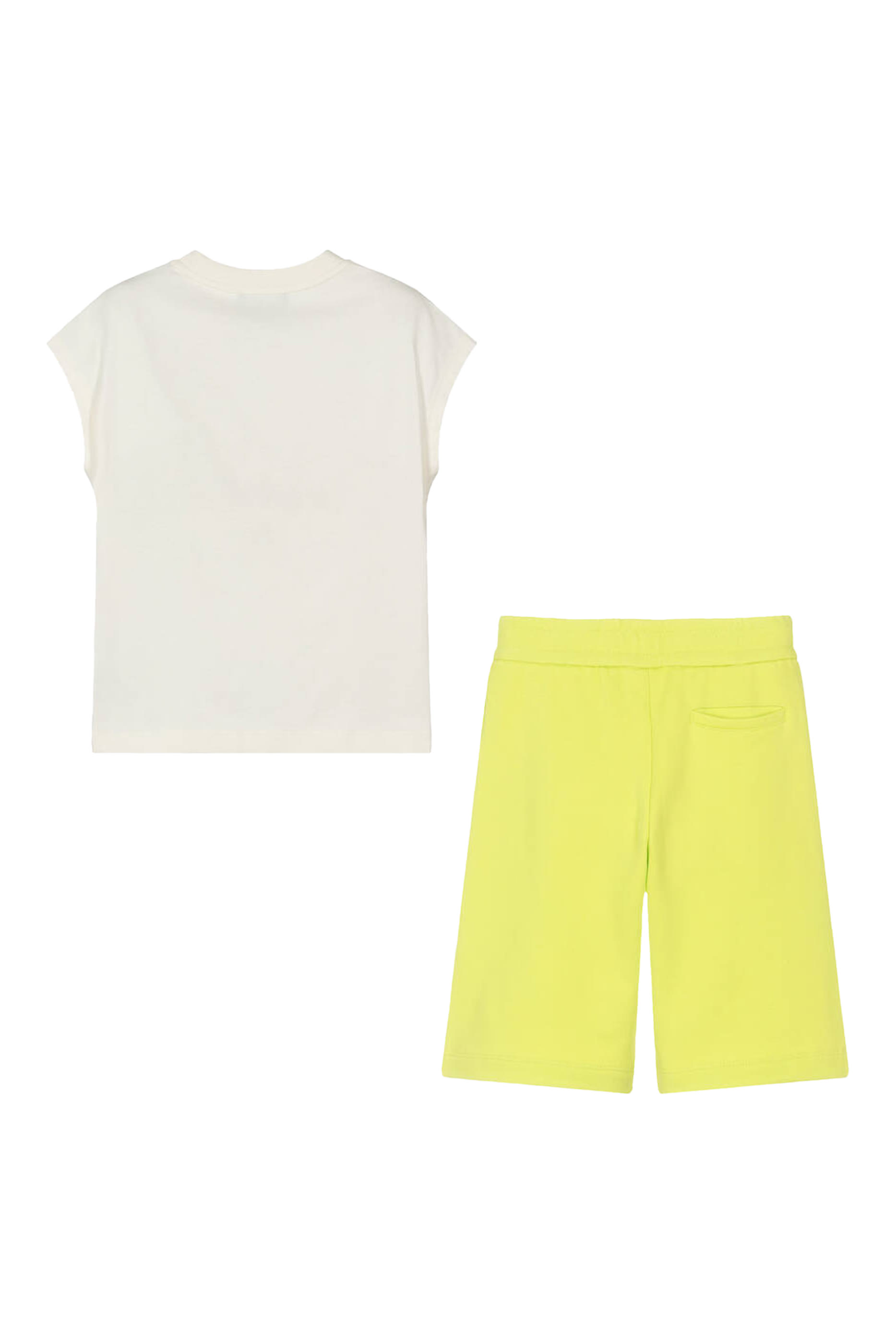 طقم بلوزة وشورت للأطفال بشعار الماركة