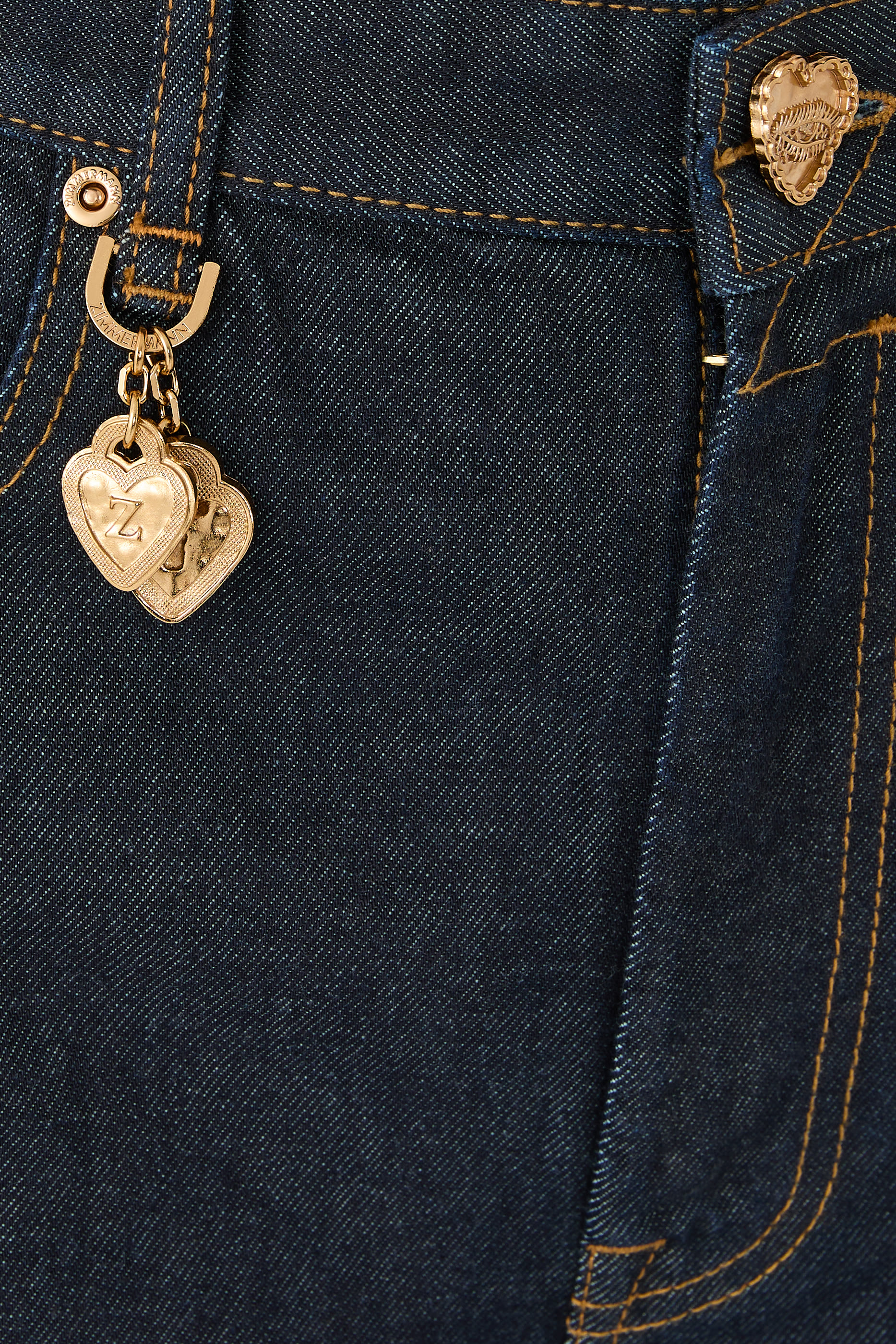 بنطال جينز كراش بقصة ساق مستقيمة