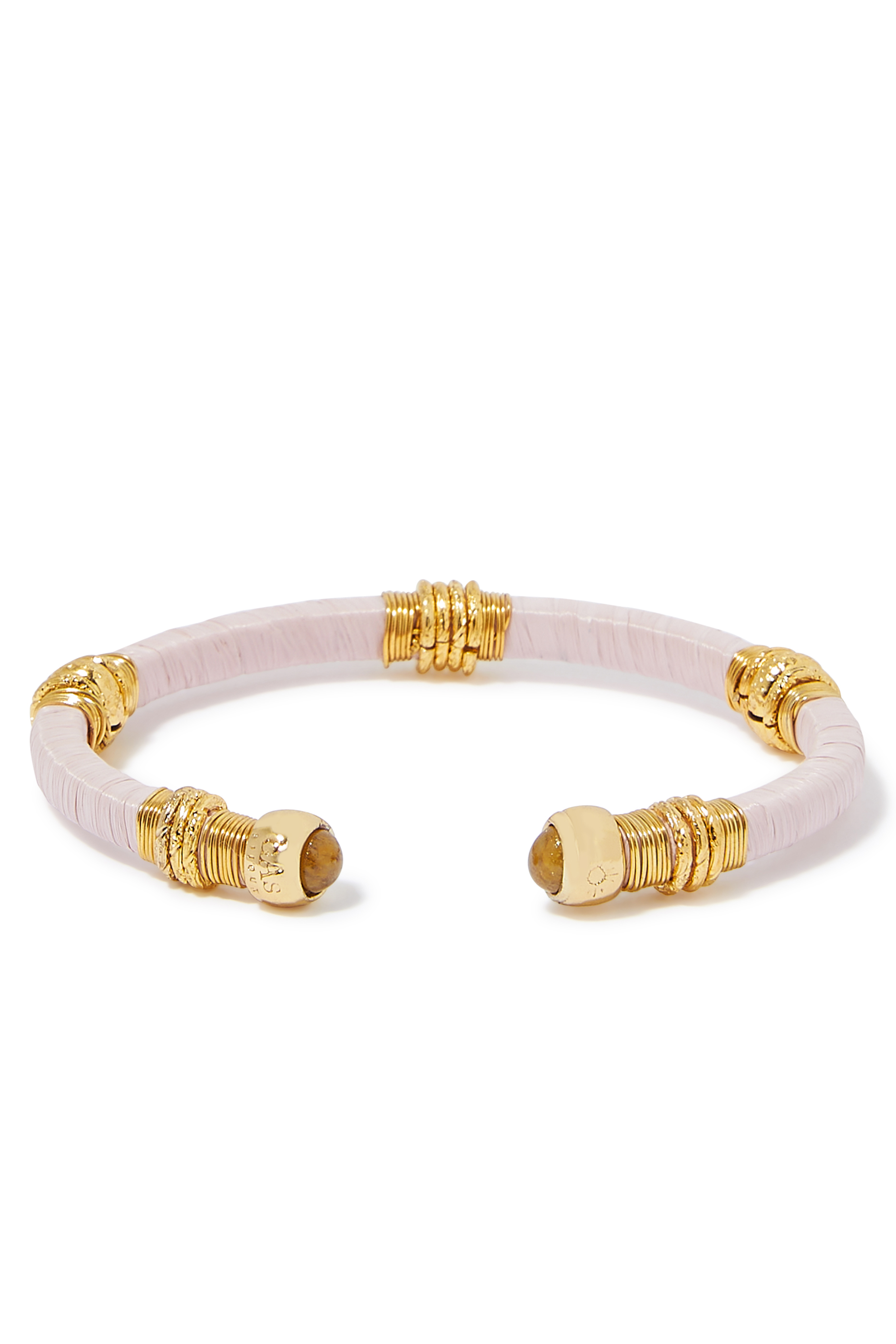 سوار ساري رافيا أسيتات ومعدن مطلي باذهب عيار 24