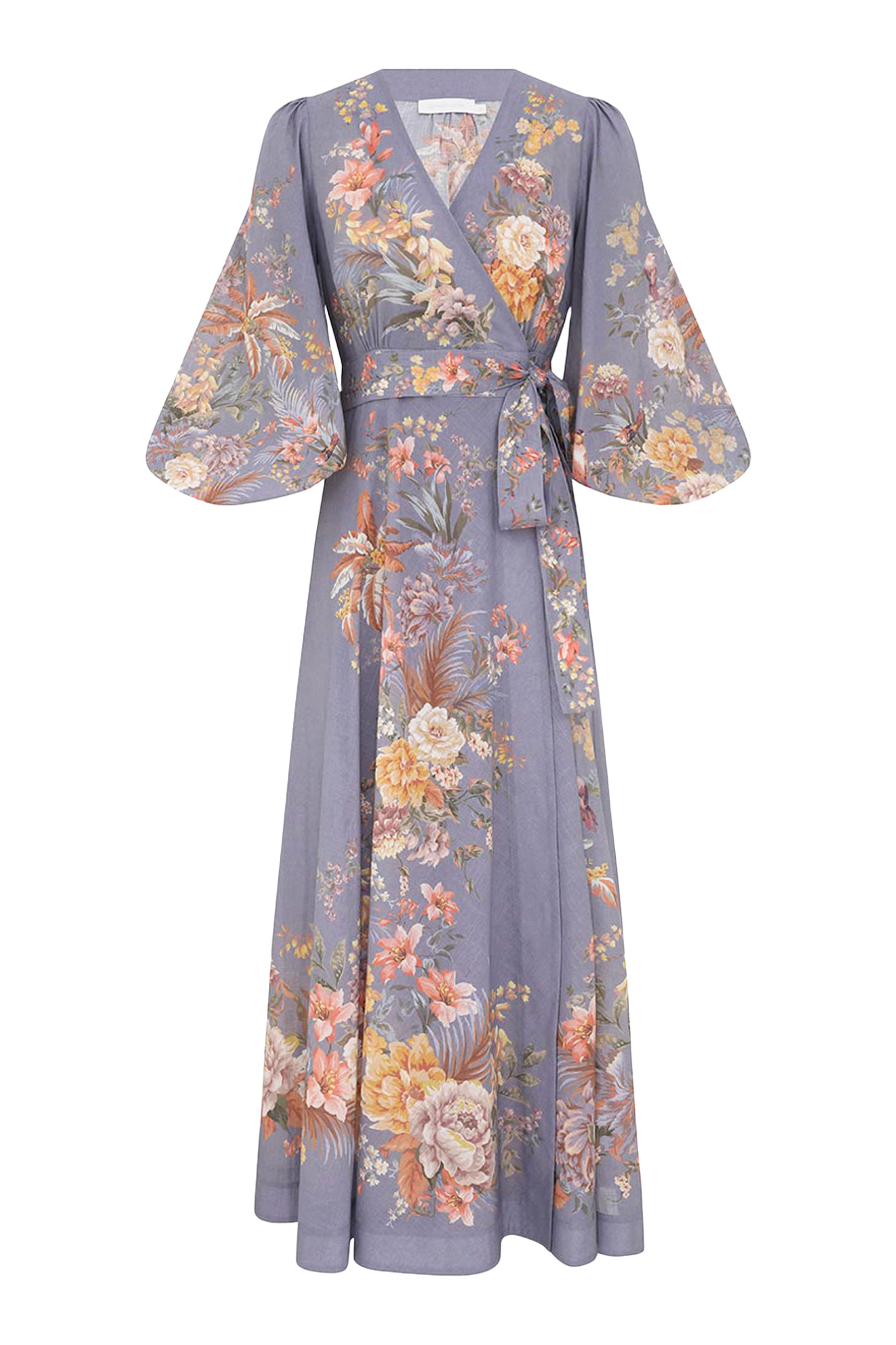 فستان تالو بتصميم ملفوف متوسط الطول