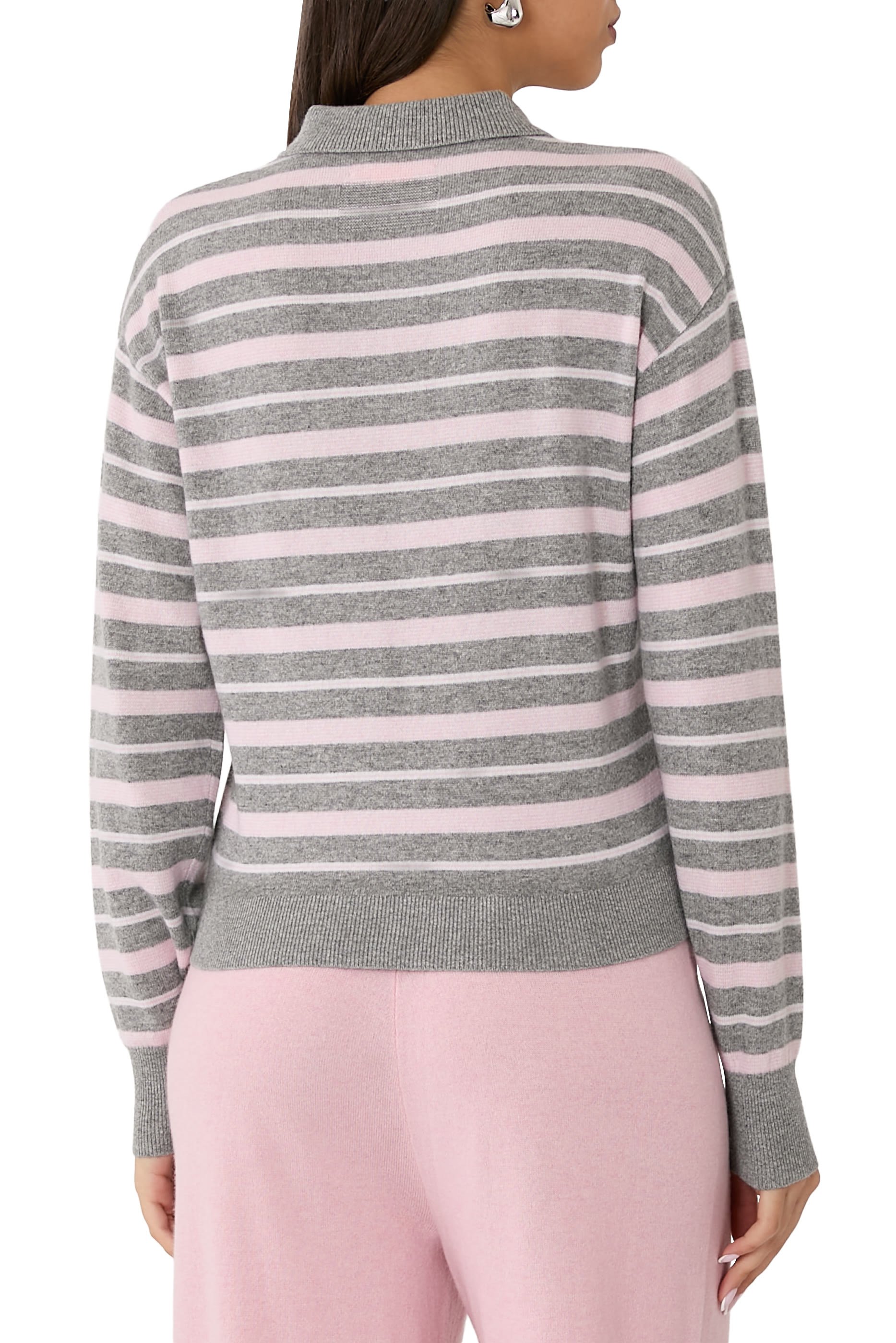 قميص بولو بتصميم جامعي بنقشة مخططة