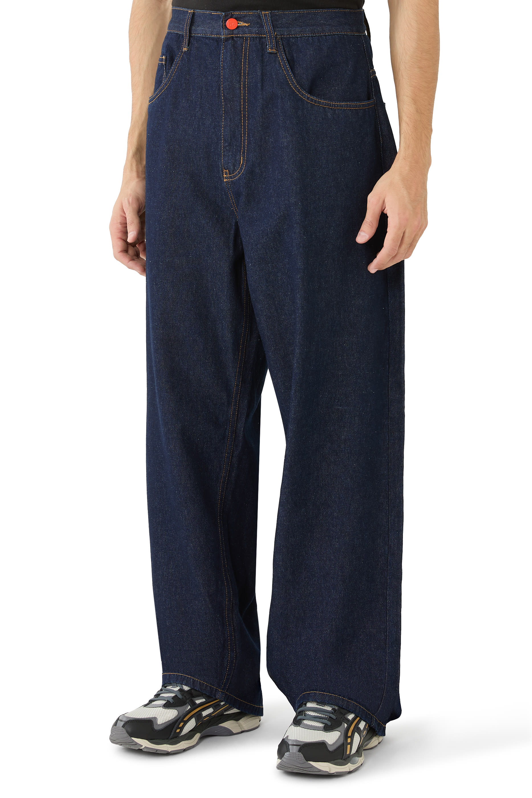 بنطال بقصة واسعة للغاية دنيم