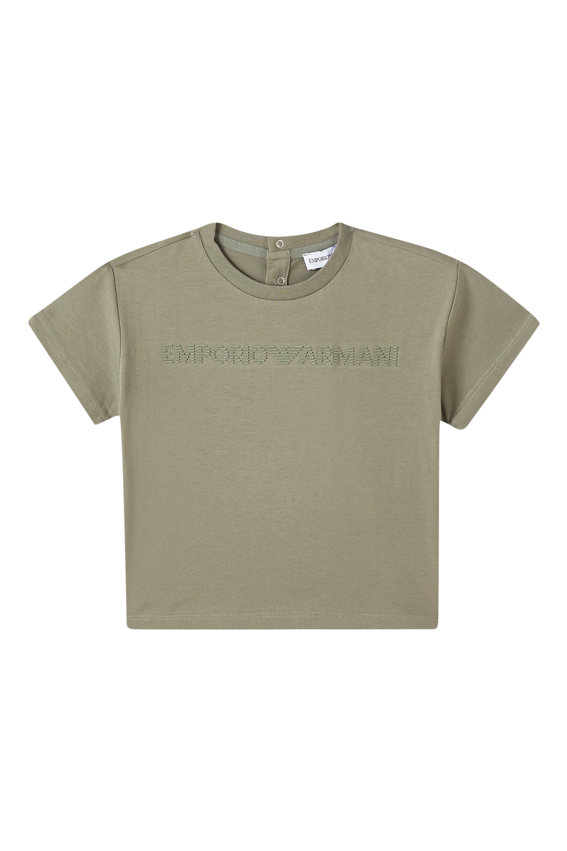 تيشيرت بشعار الماركة قطن للأطفال