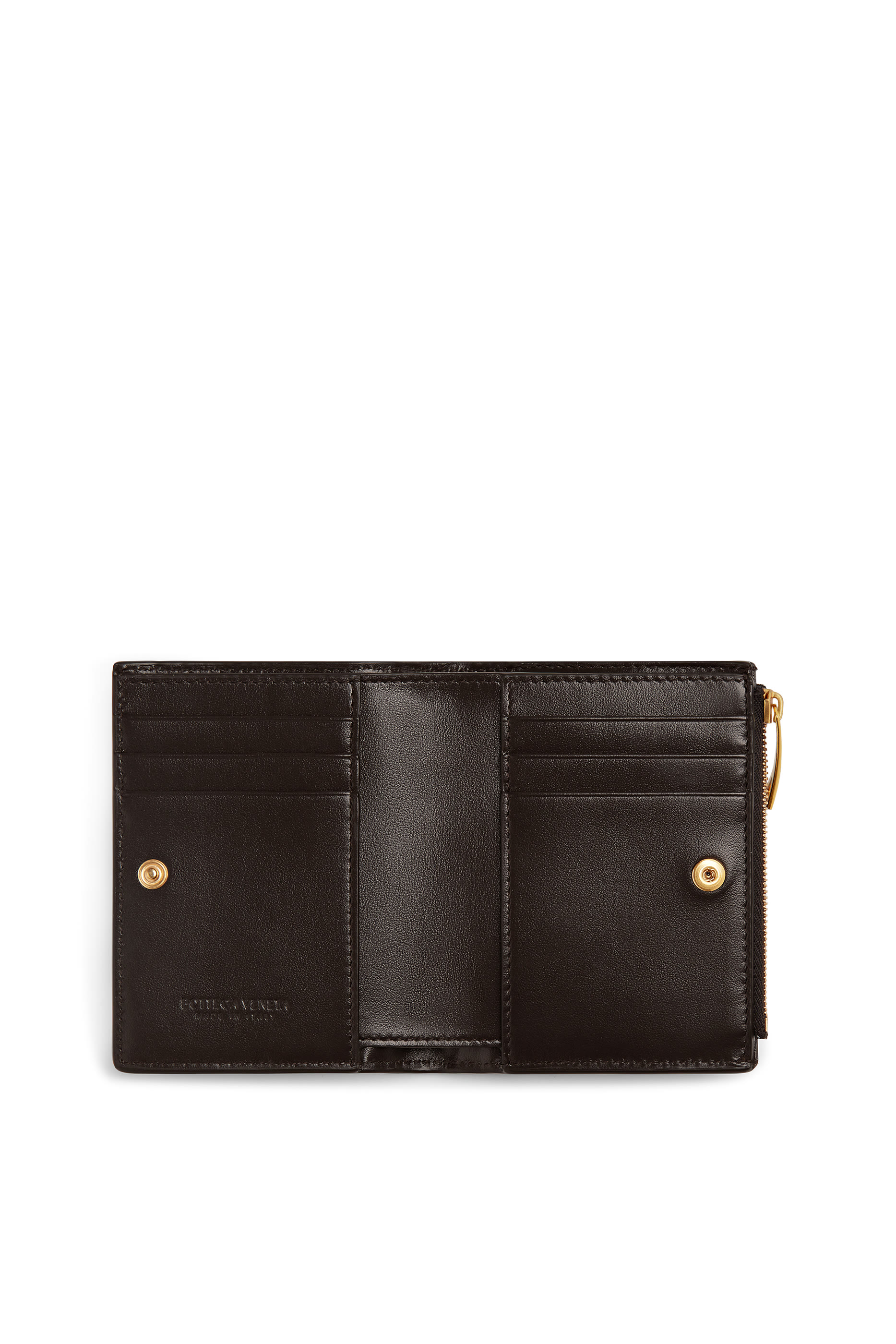 محفظة صغيرة ثنائية الطي بتصميم مجدول