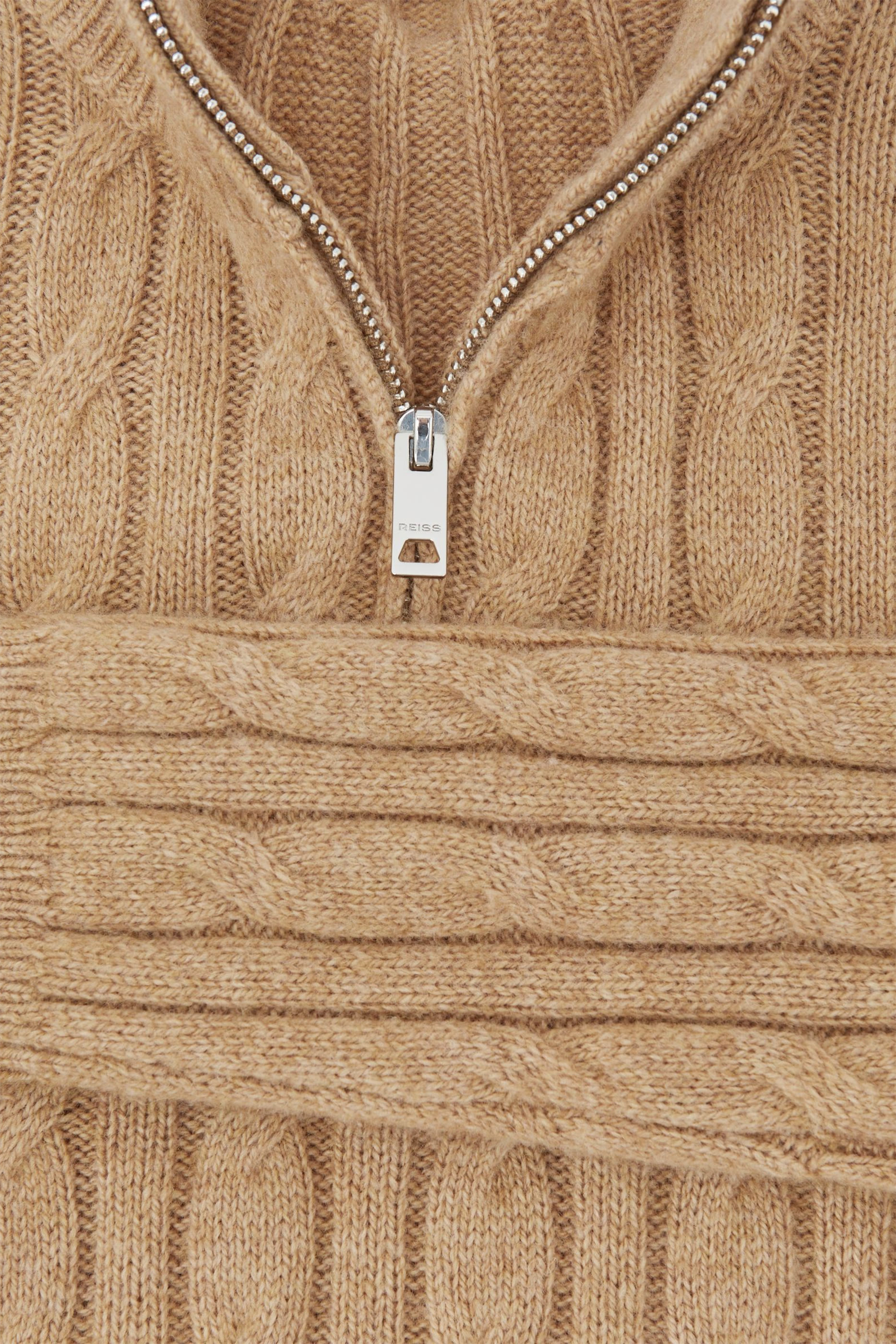 كنزة كلوفيلي بنصف سحاب وغرزة الضفيرة للأطفال