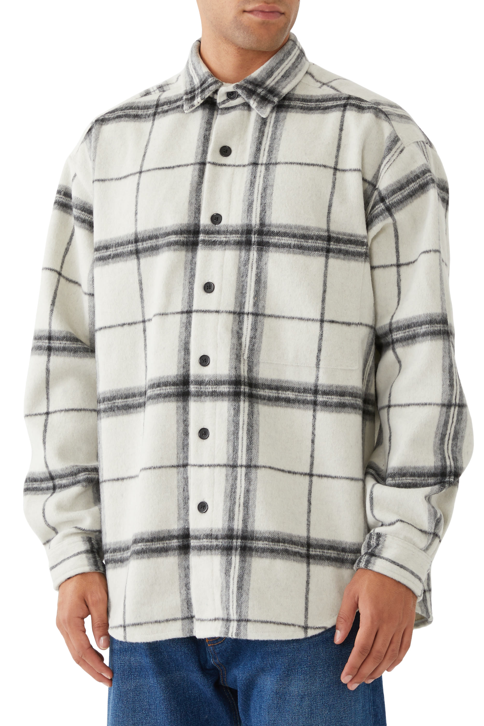 قميص فلانيل بنقشة مربعات