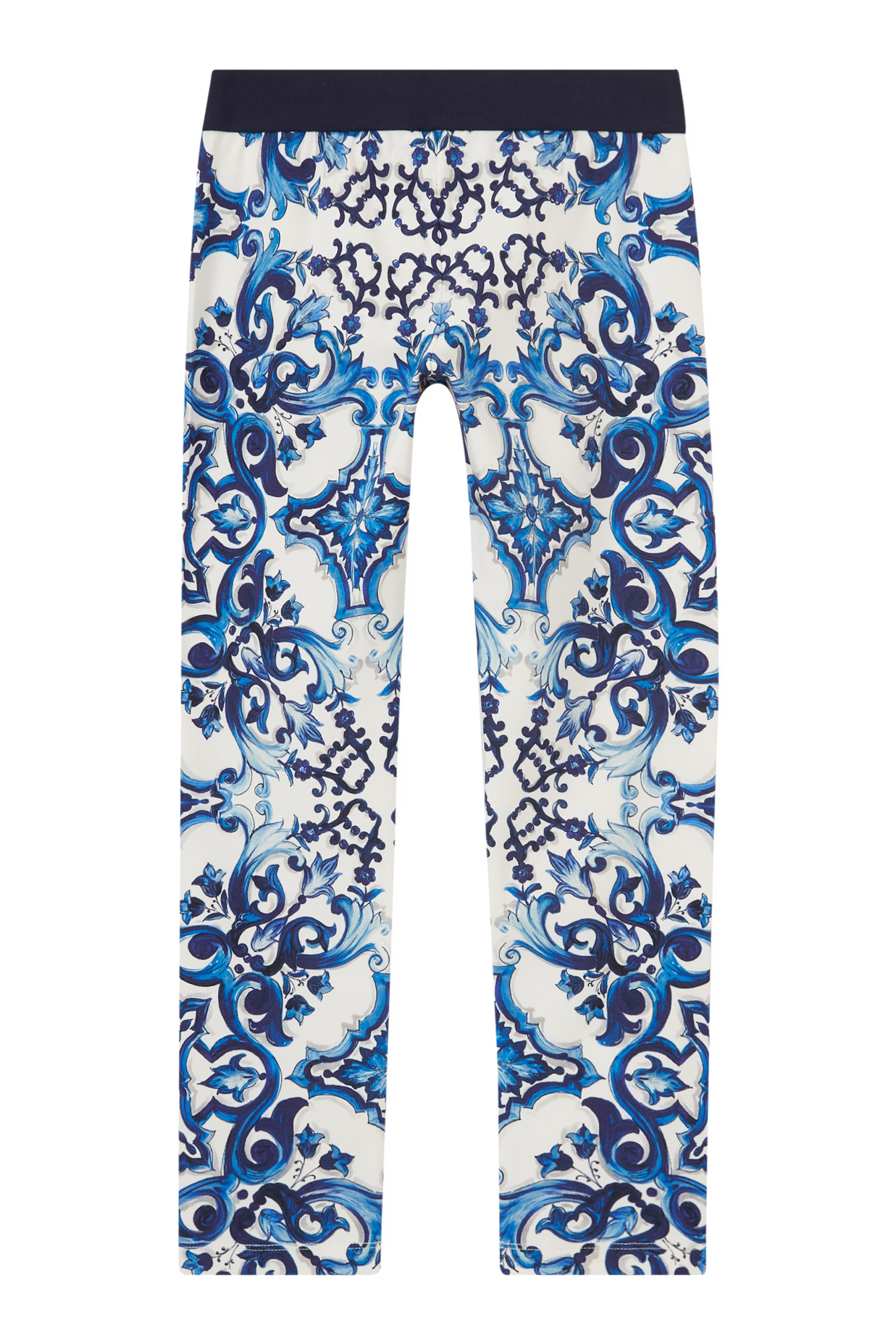 لغينغز للأطفال بطبعة ماجوليكا قطن بنسيج متشابك