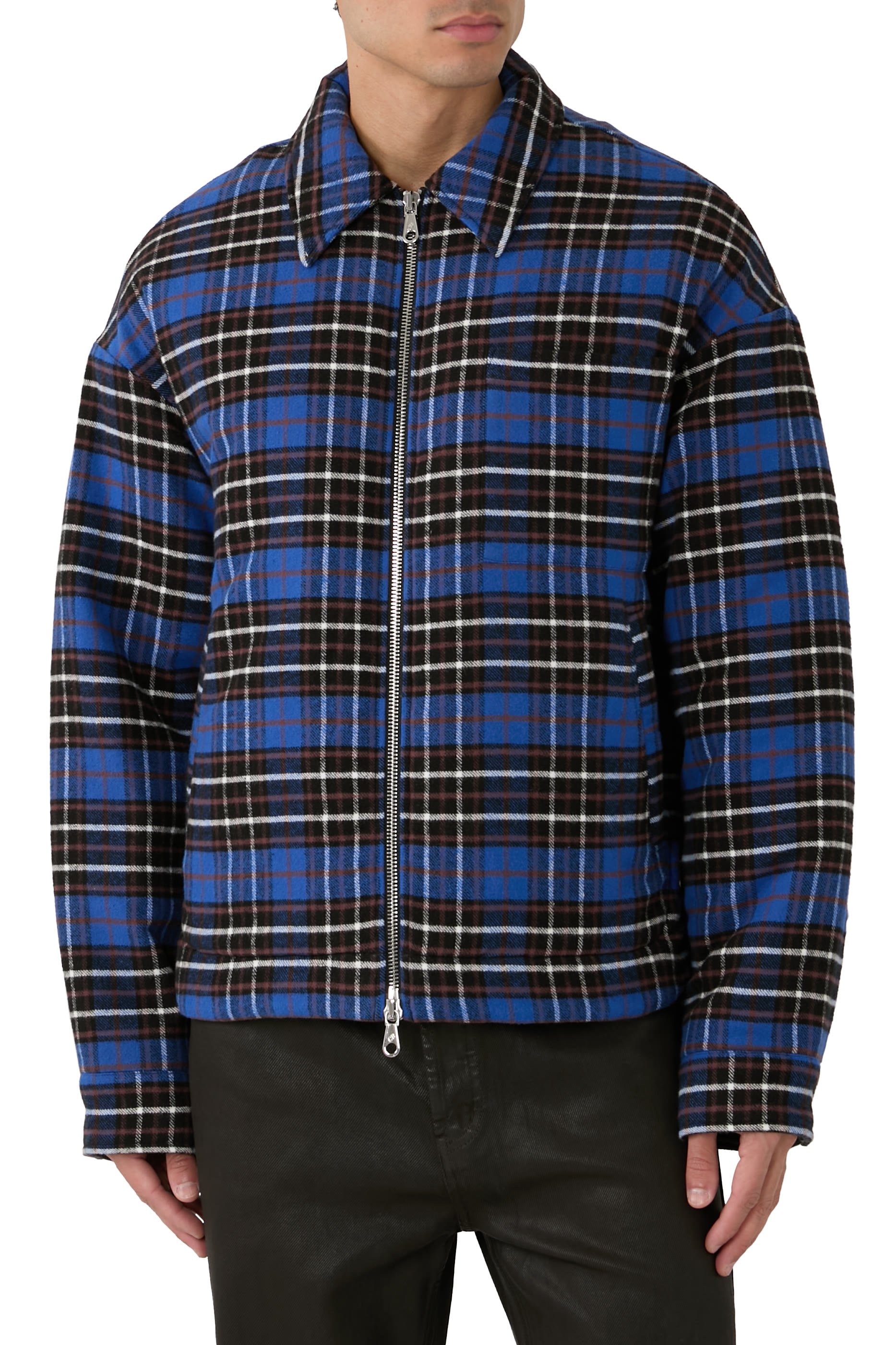 قميص بنمط جاكيت فلانيل