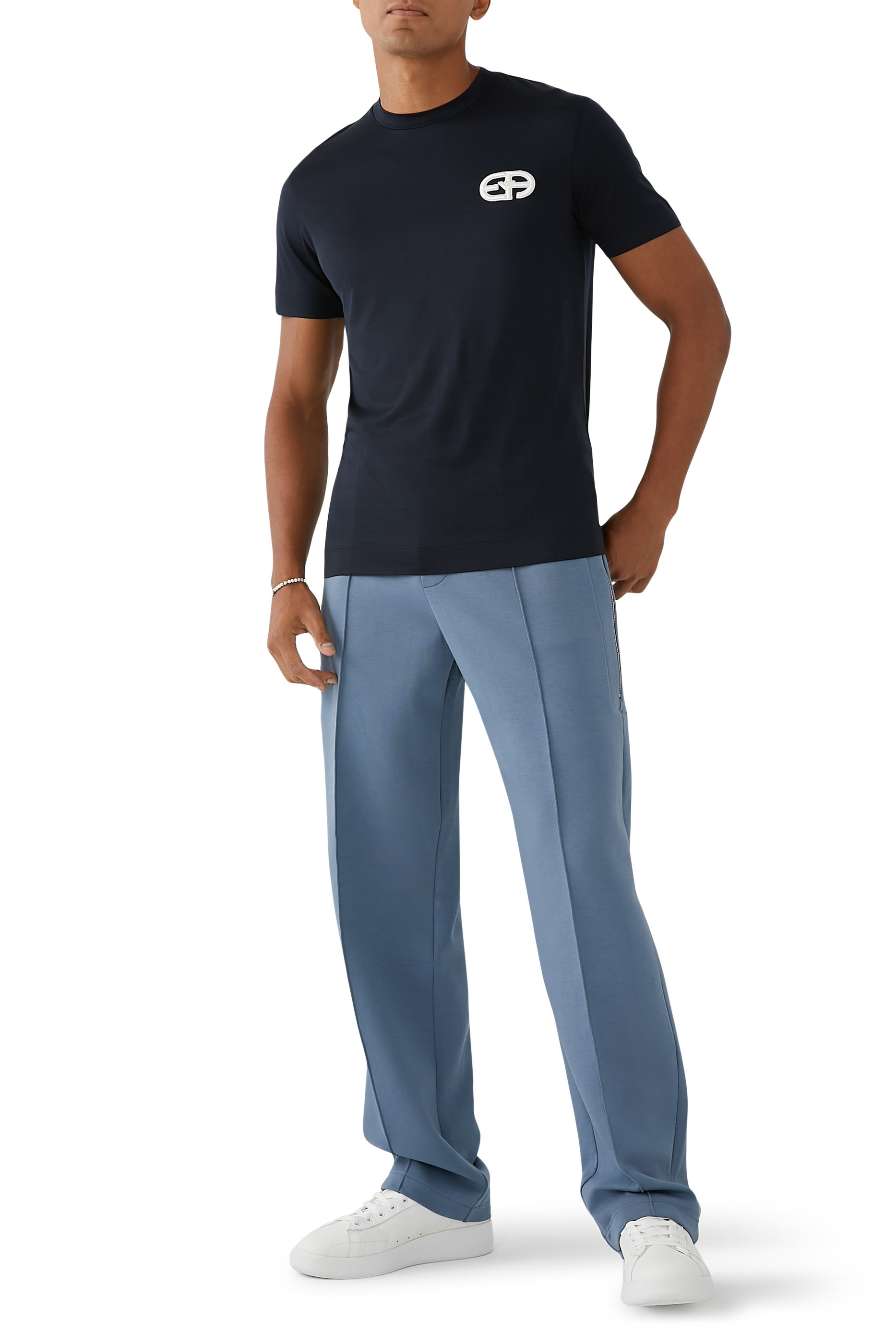 تيشيرت بشعار الماركة قطن جيرسيه