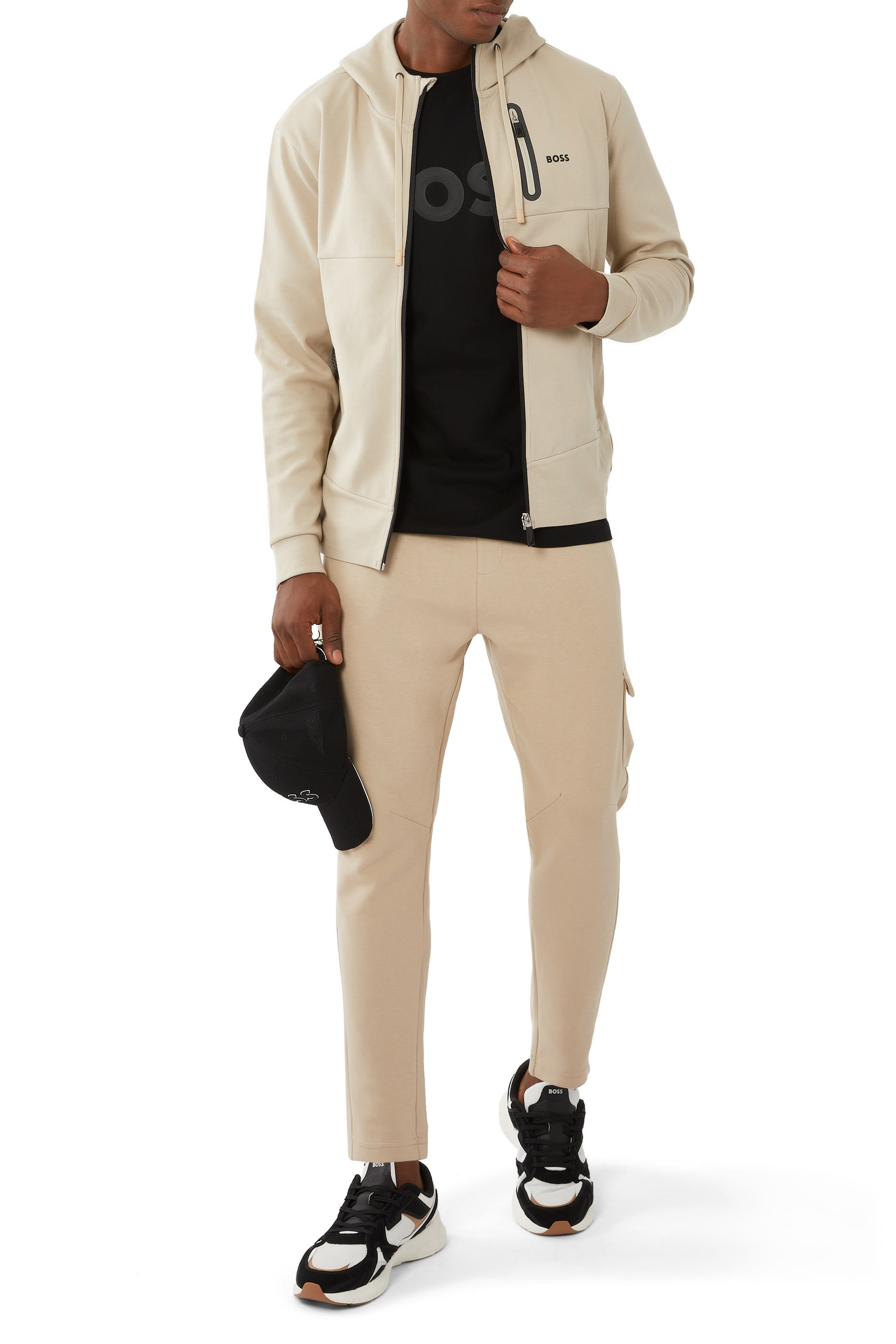 هودي مزيج قطن بسحاب