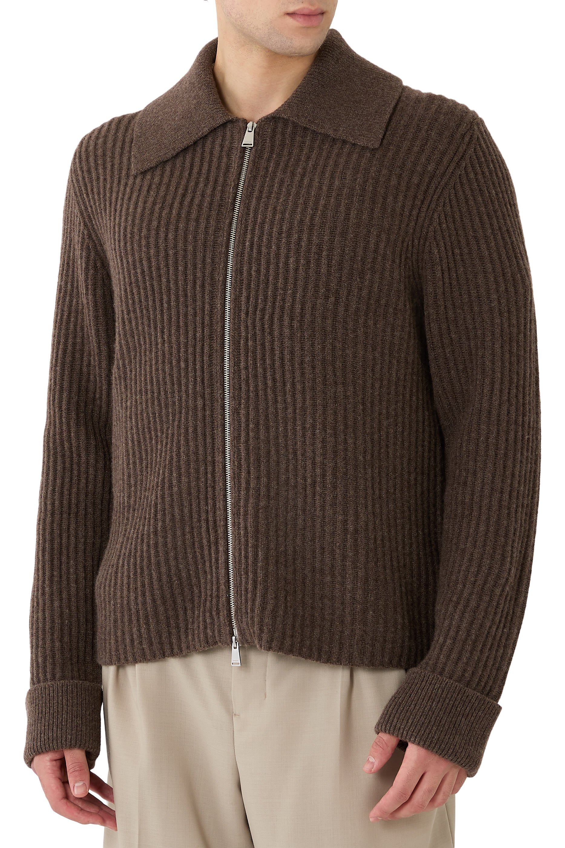 جاكيت جيف بسحاب كشمير