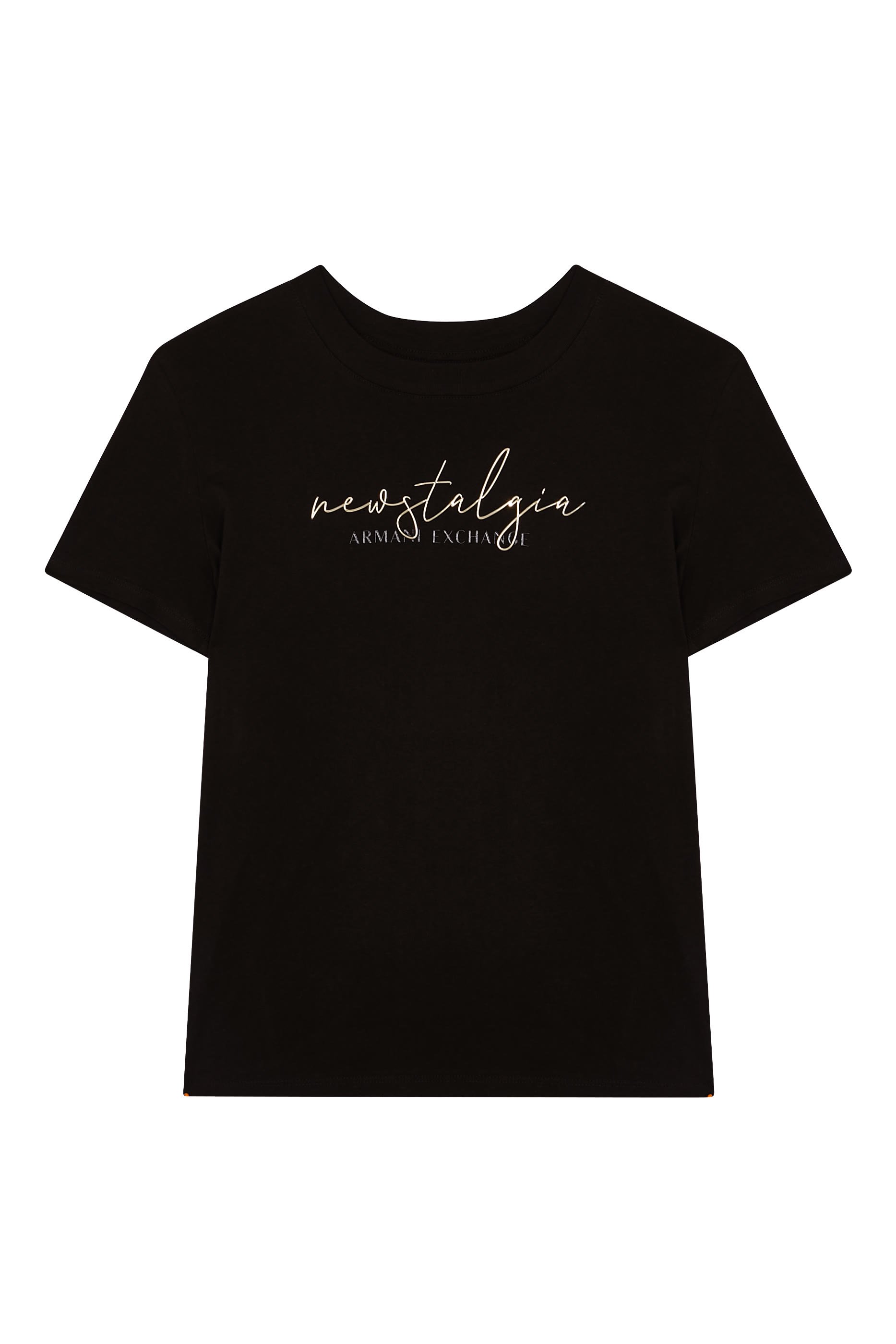 تيشيرت سالين دو جيرود بقصة مربعة ونقشة حروف شعار الماركة