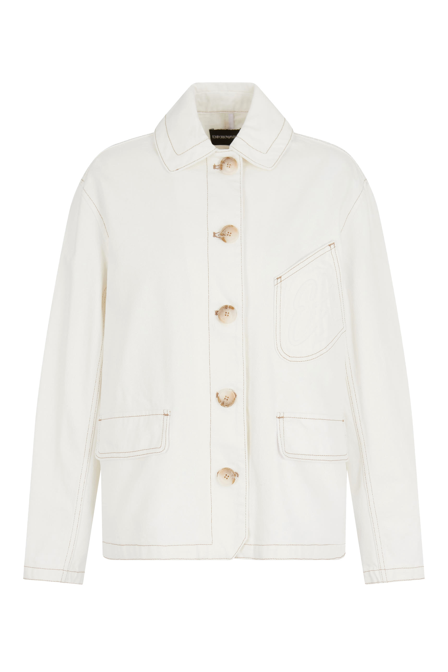 جاكيت بأزرار قطن بارز