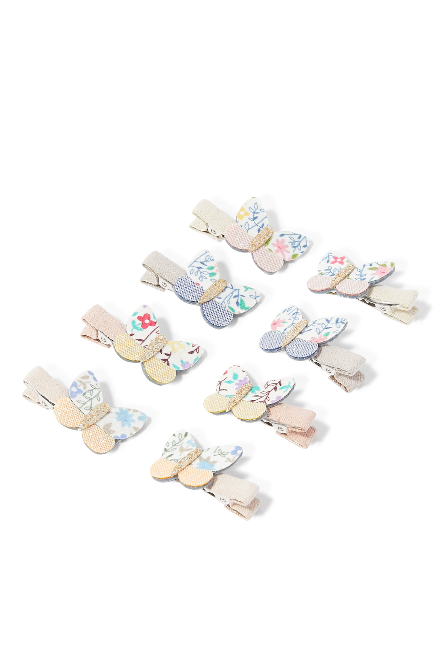 مجموعة مشابك شعر بيتي بفراشات للأطفال