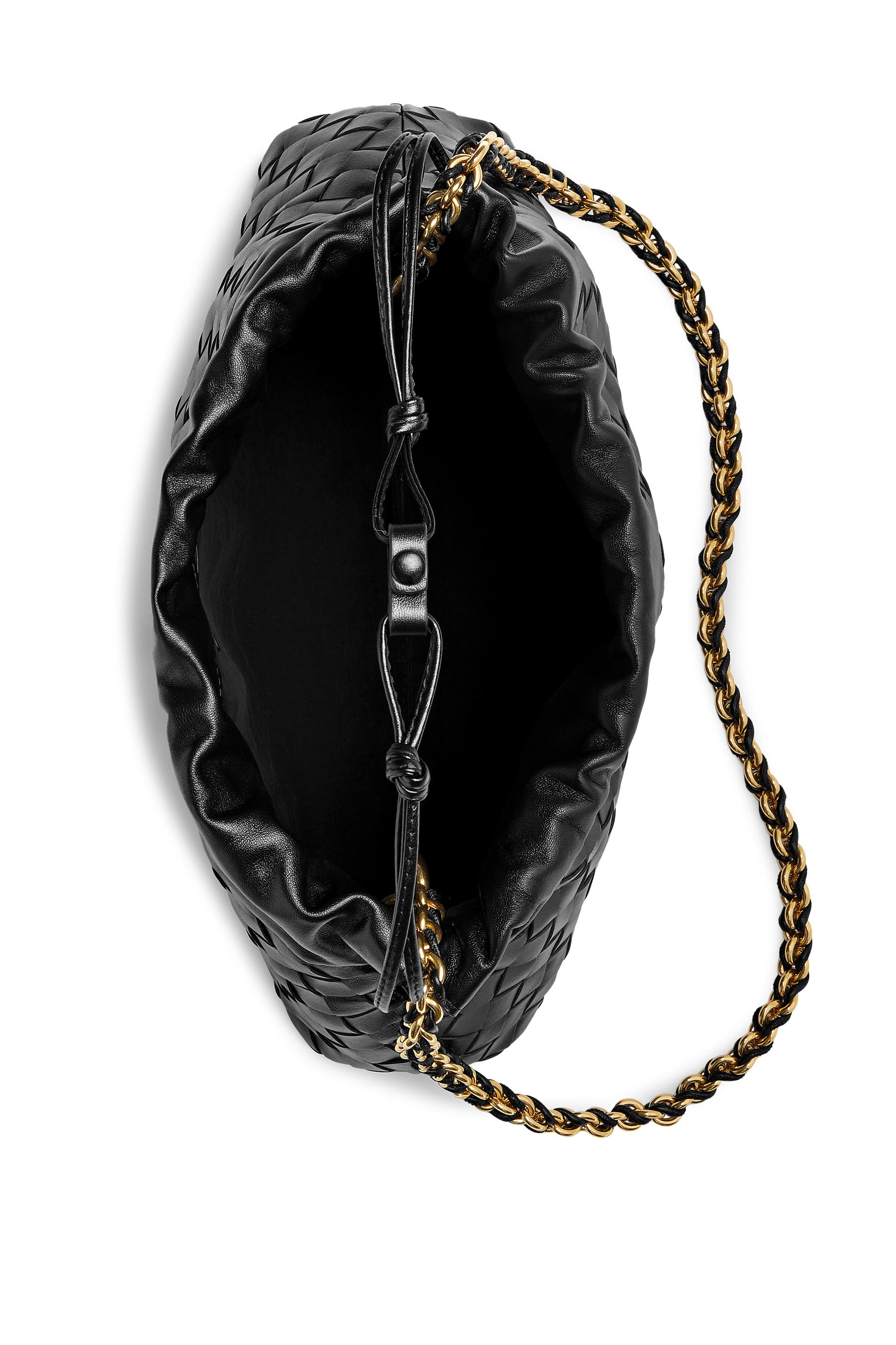 حقيبة صغيرة جلد مجدول