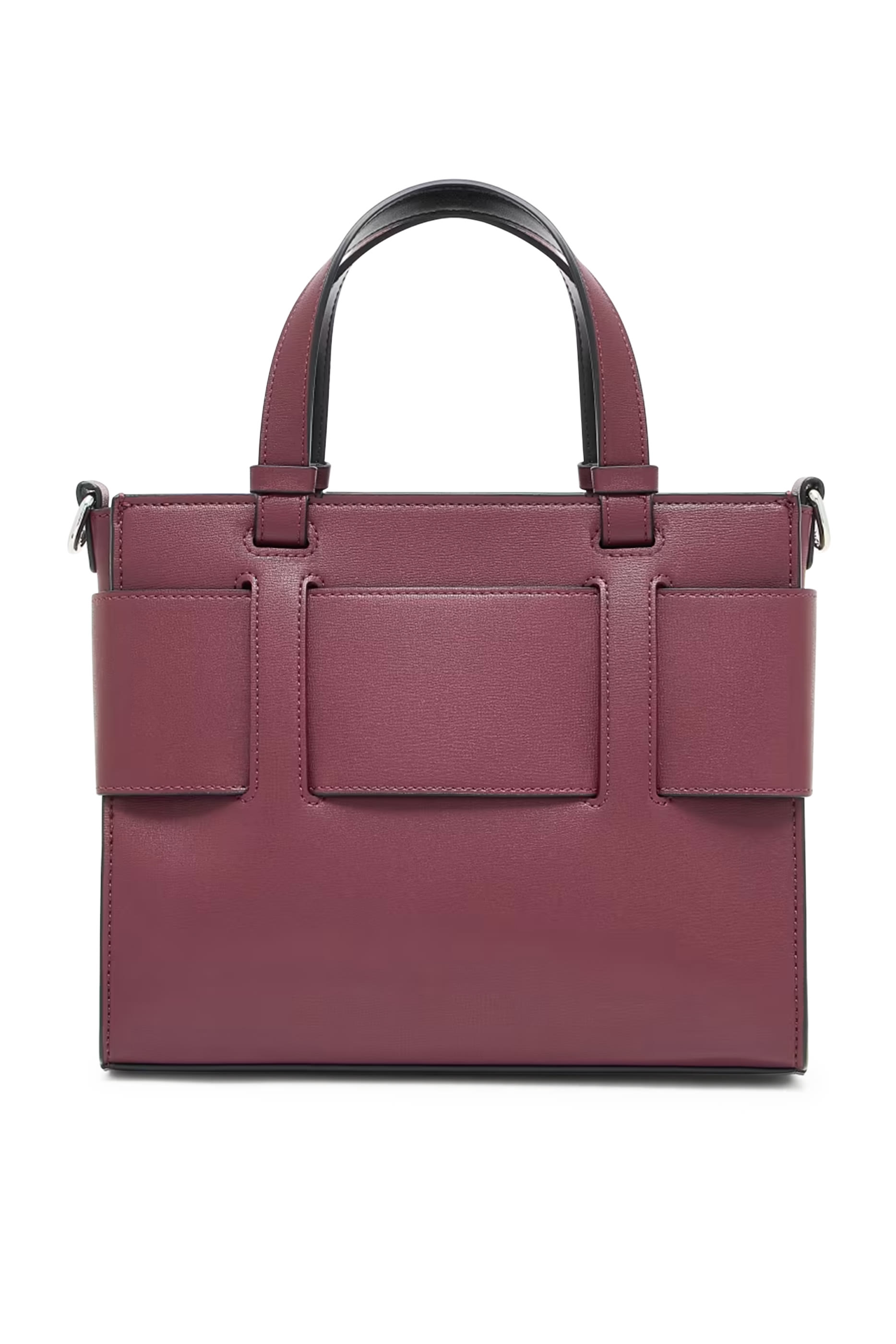 حقيبة يد كبيرة بحلية شعار الماركة