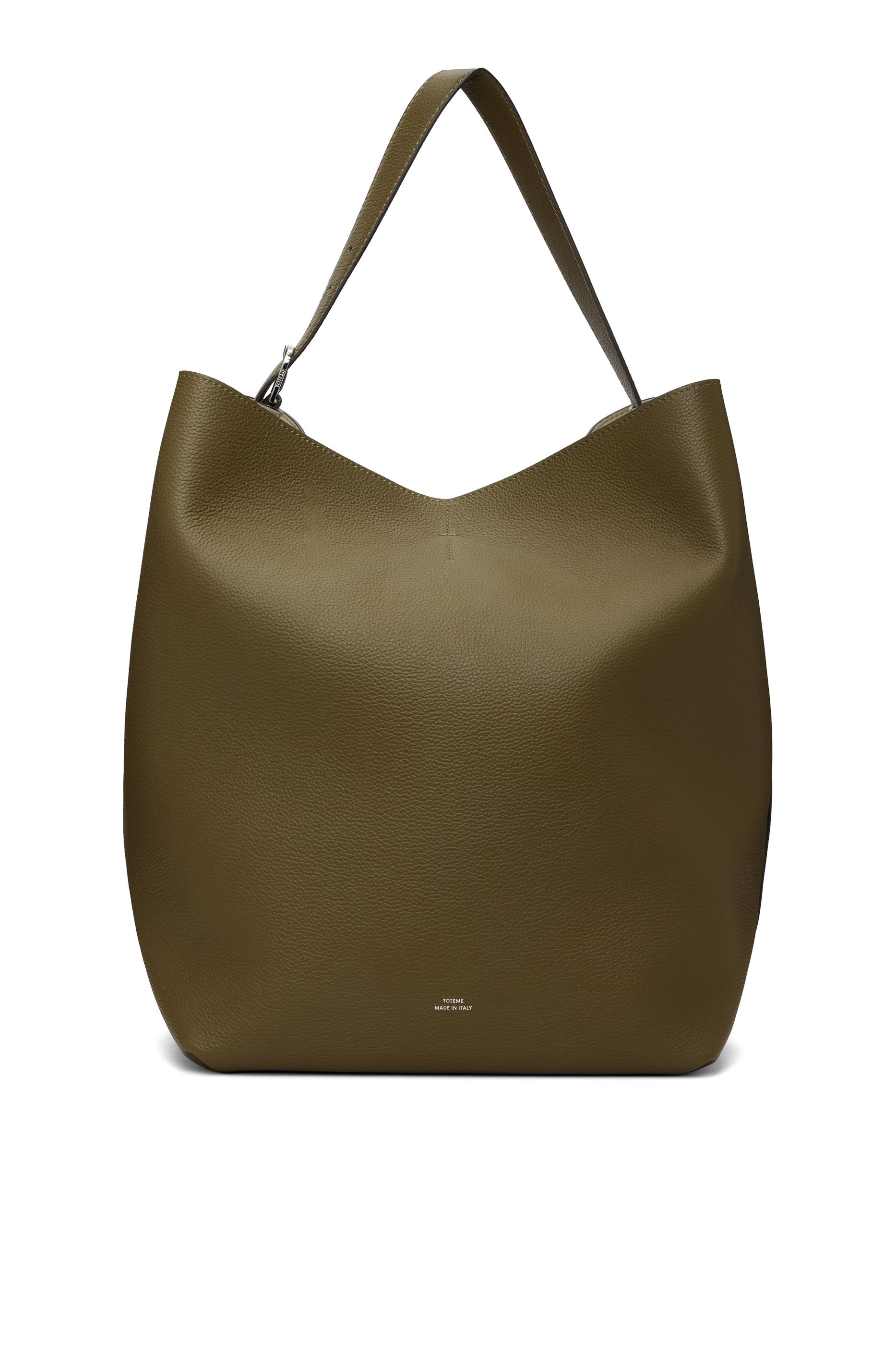 Belted Grained-Leather Tote Bag