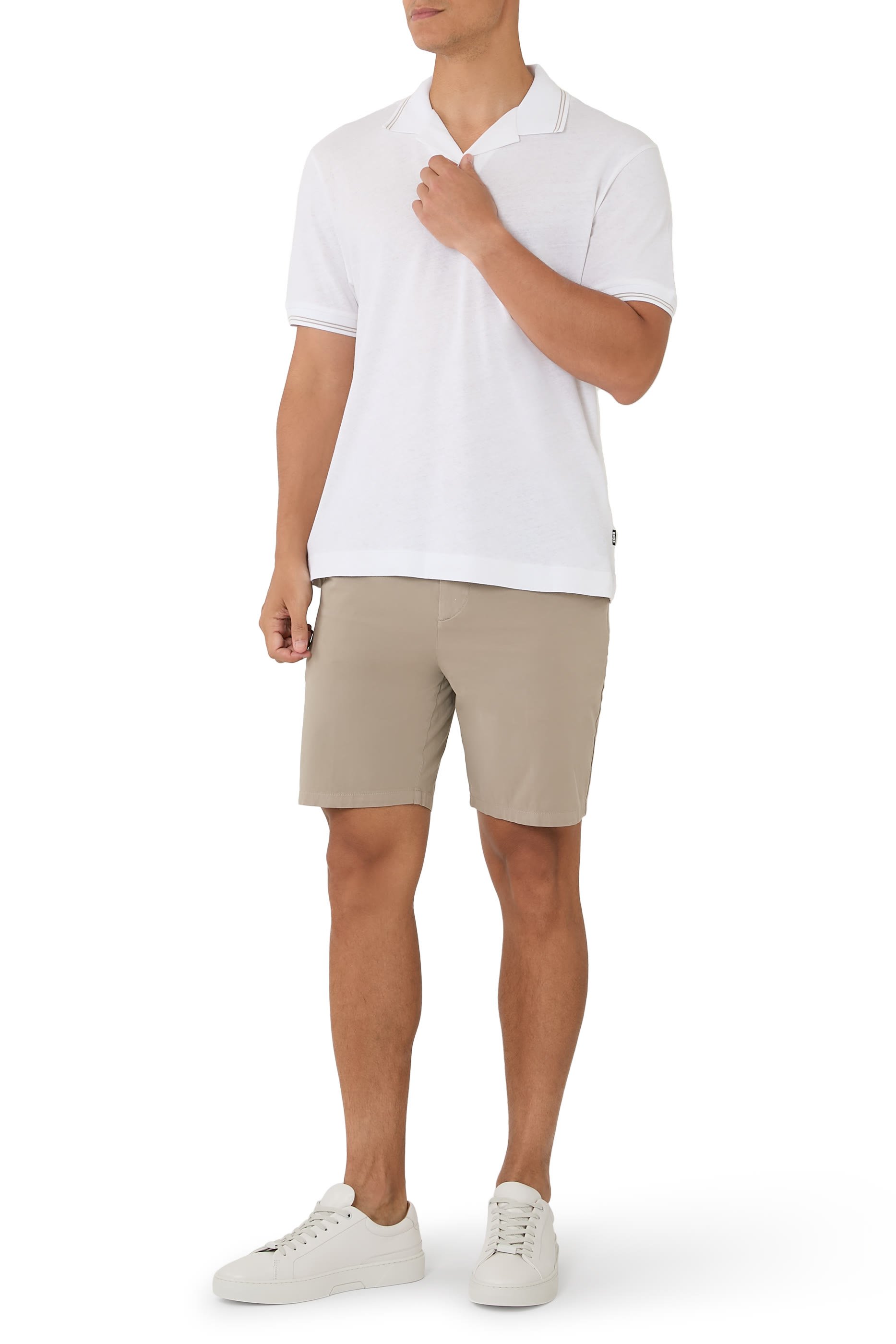 قميص بولو قطن وكتان