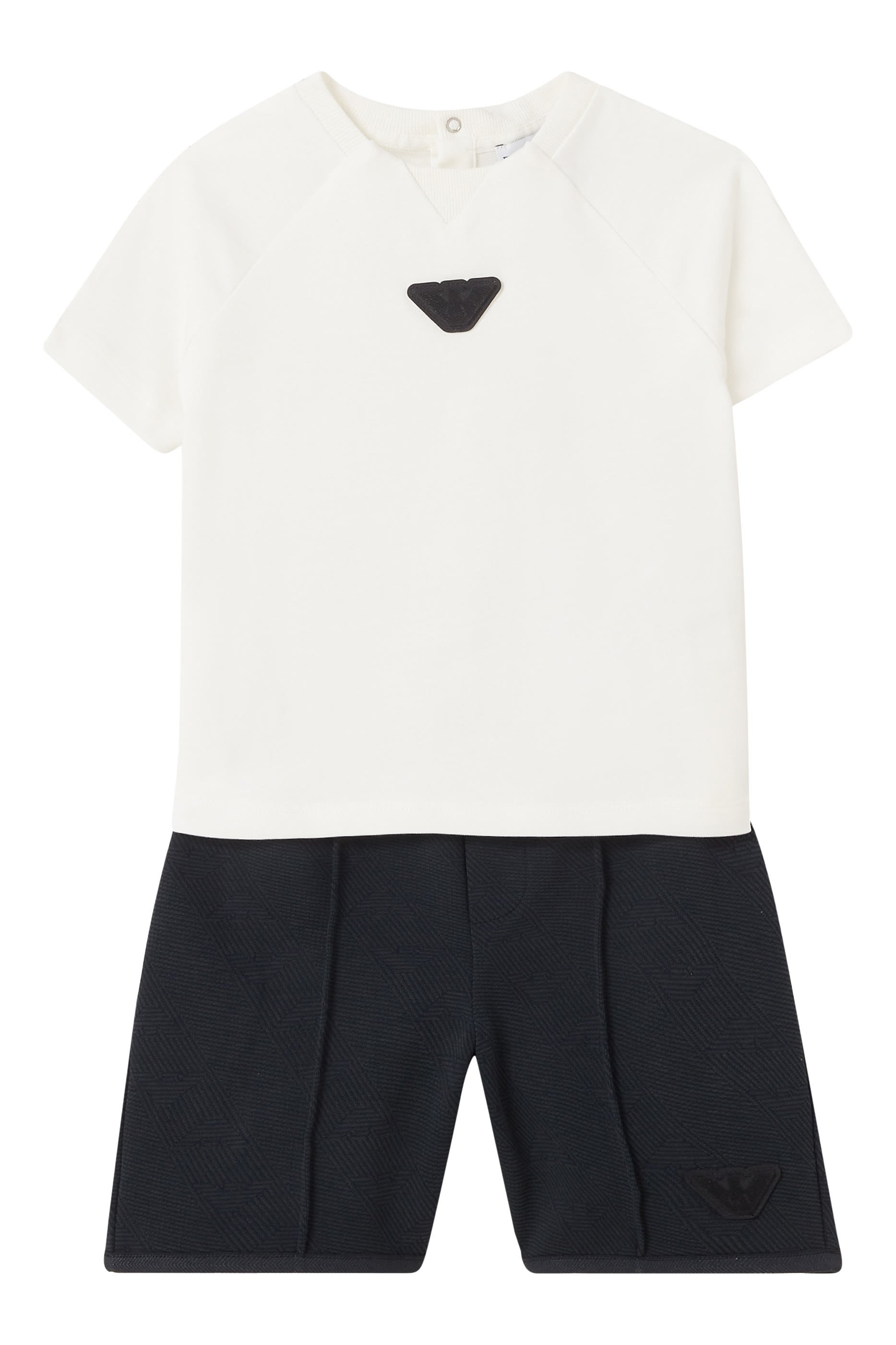 طقم تيشيرت وشورت بشعار النسر صغير للأطفال