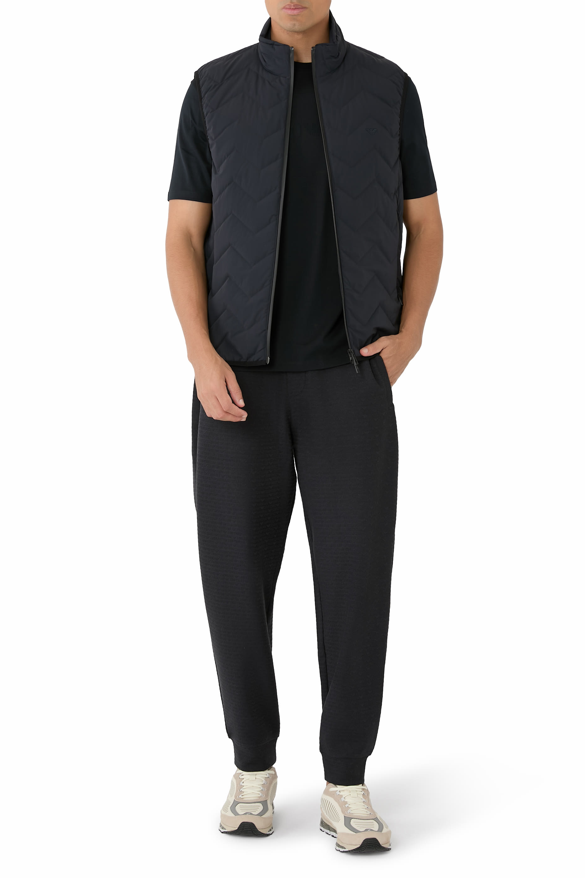 جيليه بافر بنقشة خطوط شيفرون