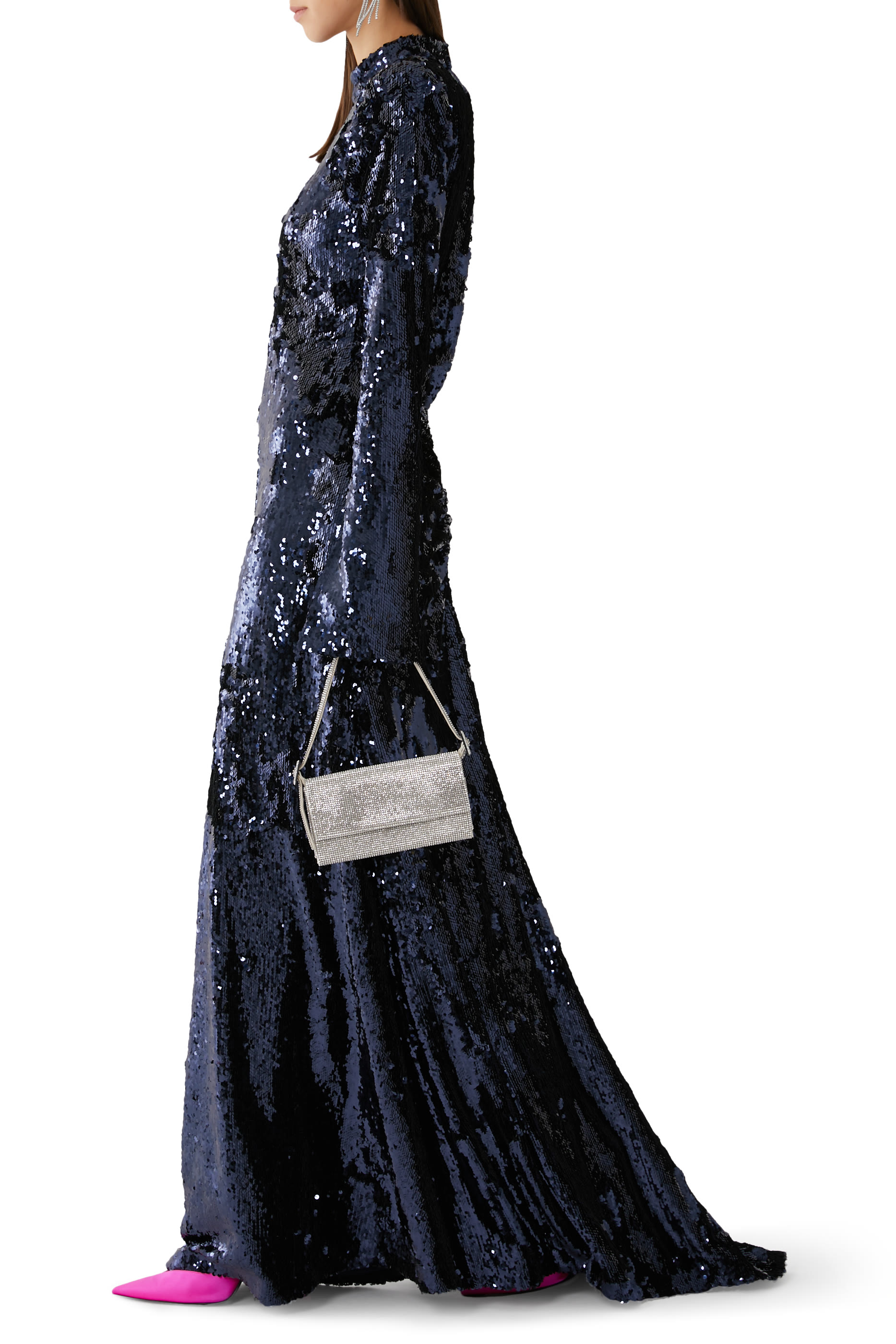 فستان طويل بترتر