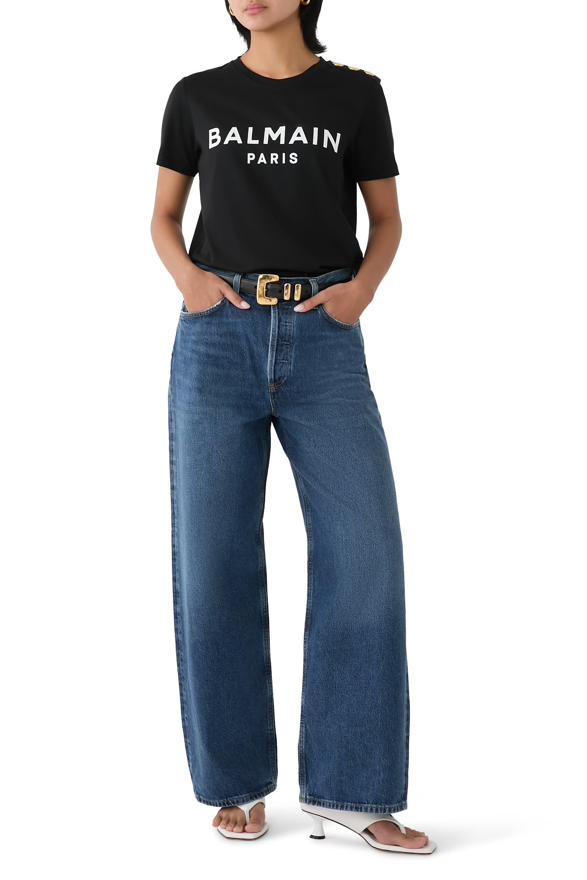 تيشيرت بنقشة شعار الماركة