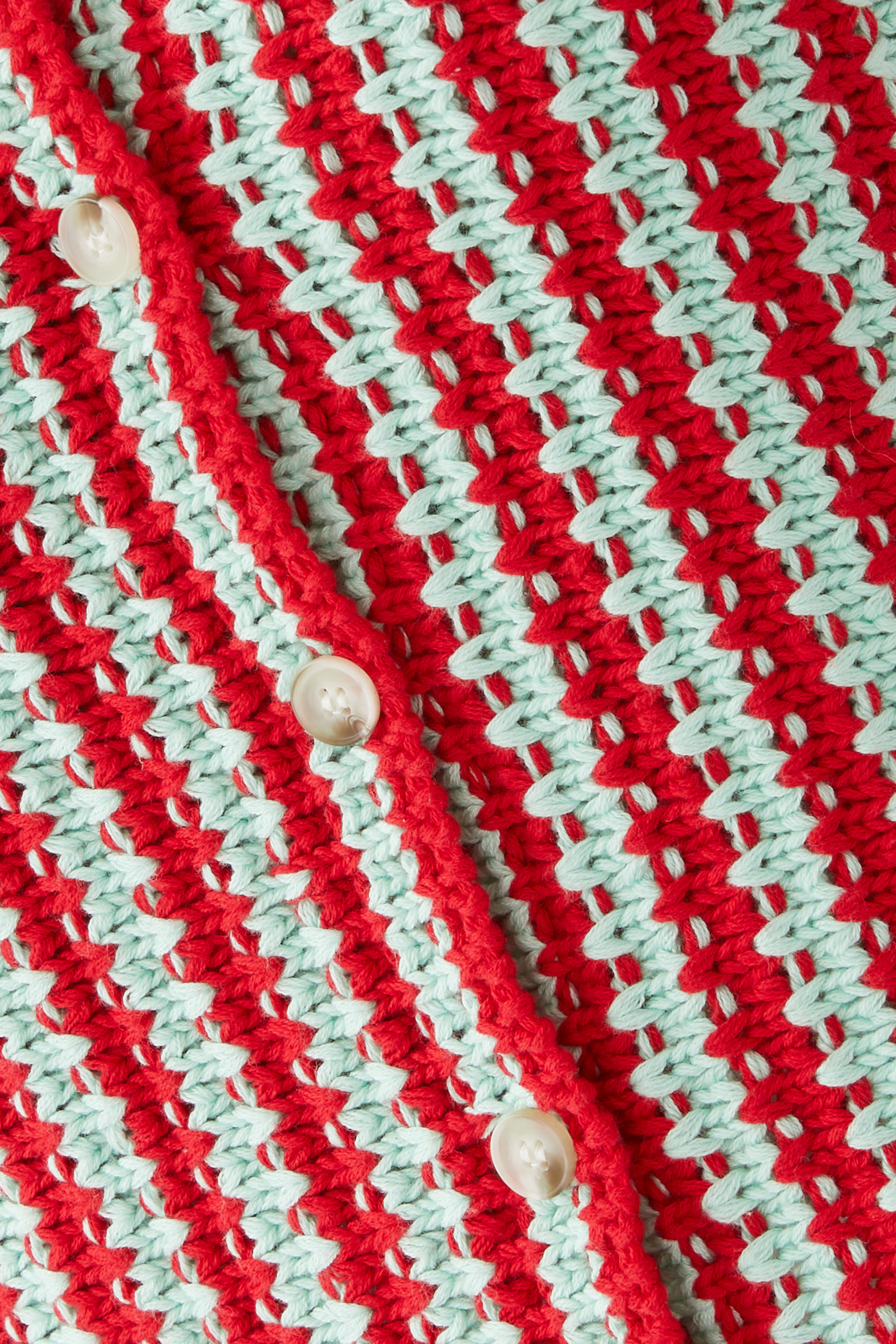 قميص بنقشة خطوط متعرجة كروشيه