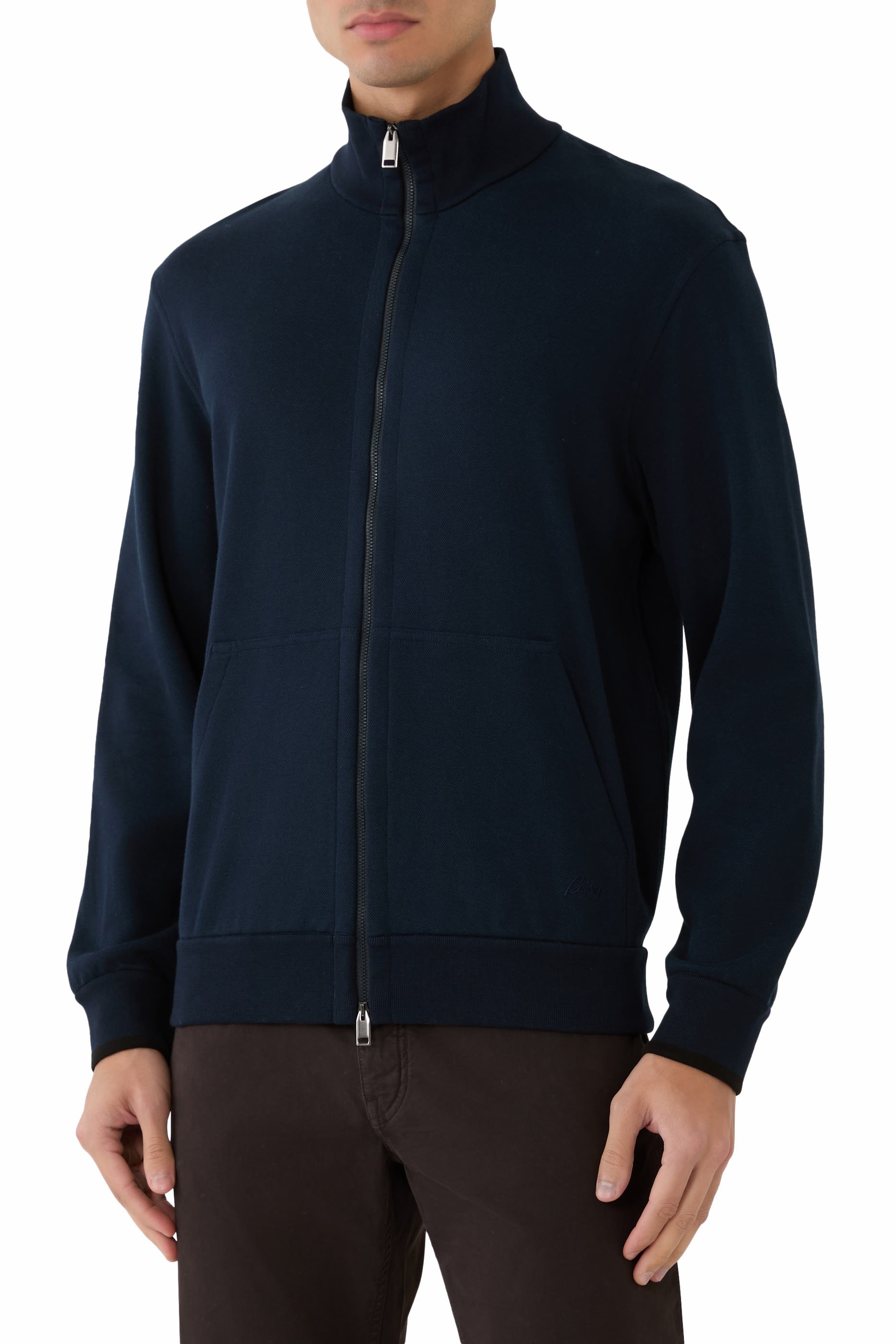 كنزة بياقة عالية وسحاب