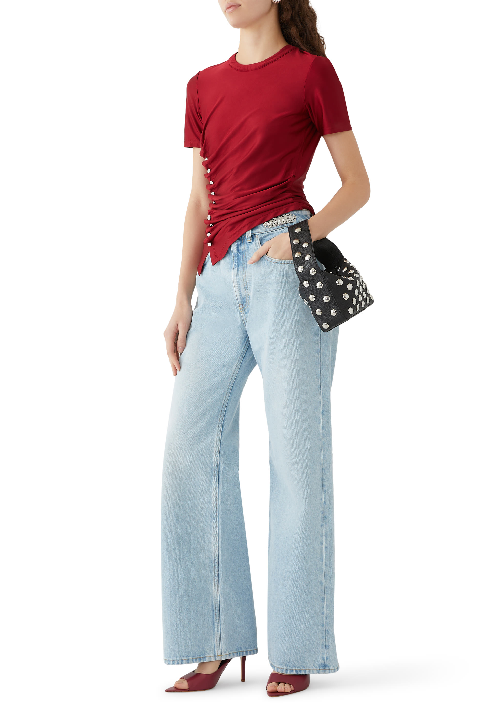 بنطال دنيم فضفاض