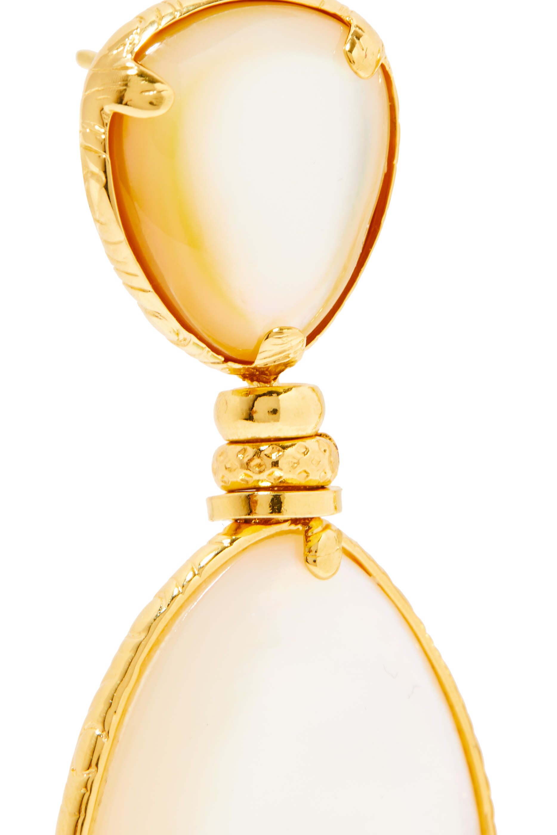 أقراط سيليا متدلية مزينة بلؤلؤ ومطلية بذهب عيار 24