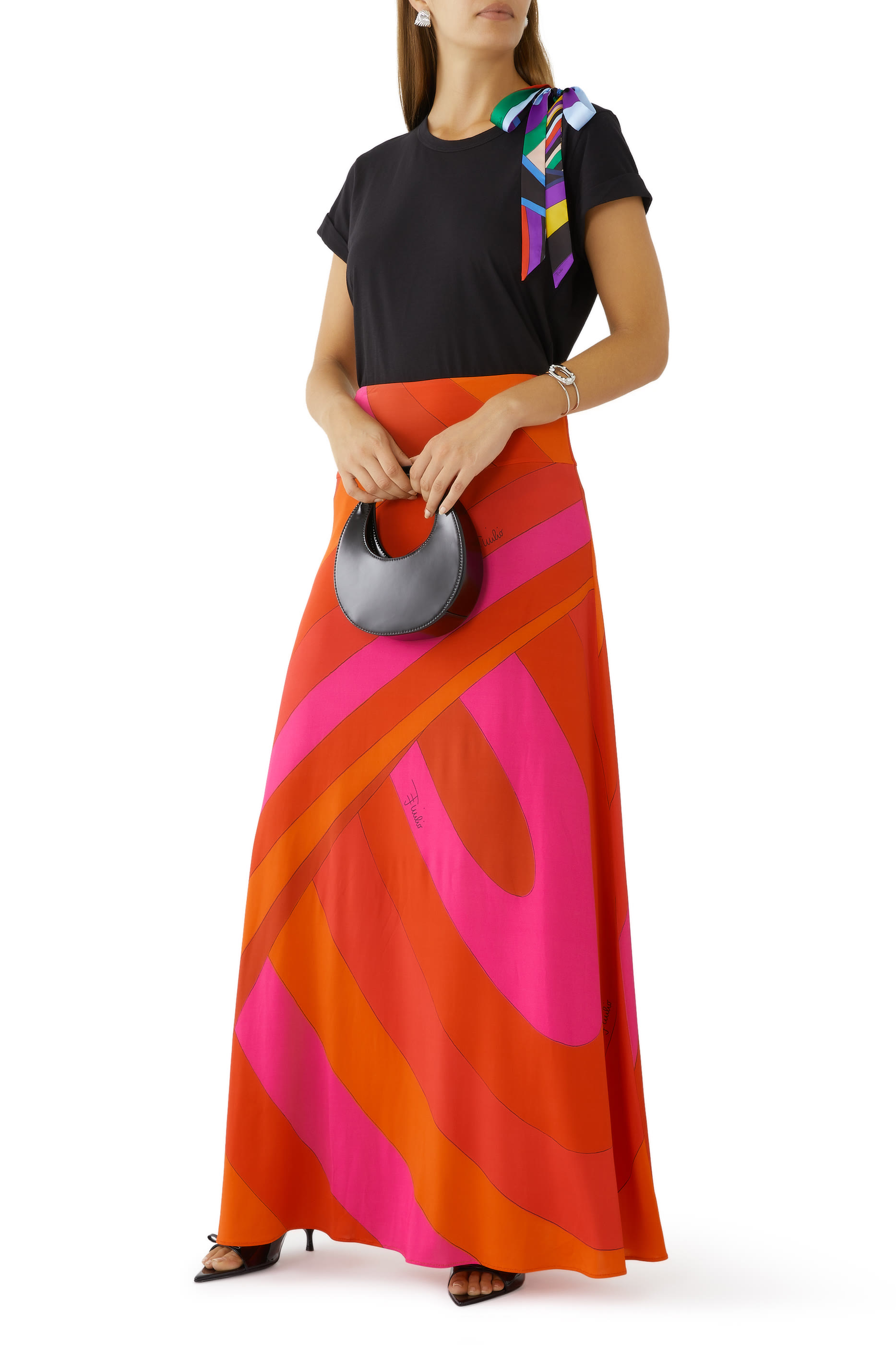 تيشيرت قطن مزينة بربطة فينوكة