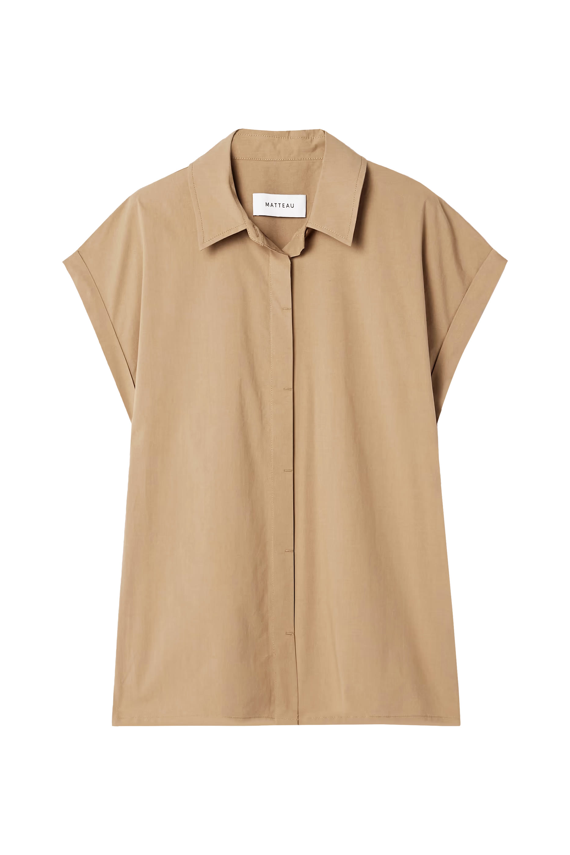 قميص بقصة مريحة بلا أكمام