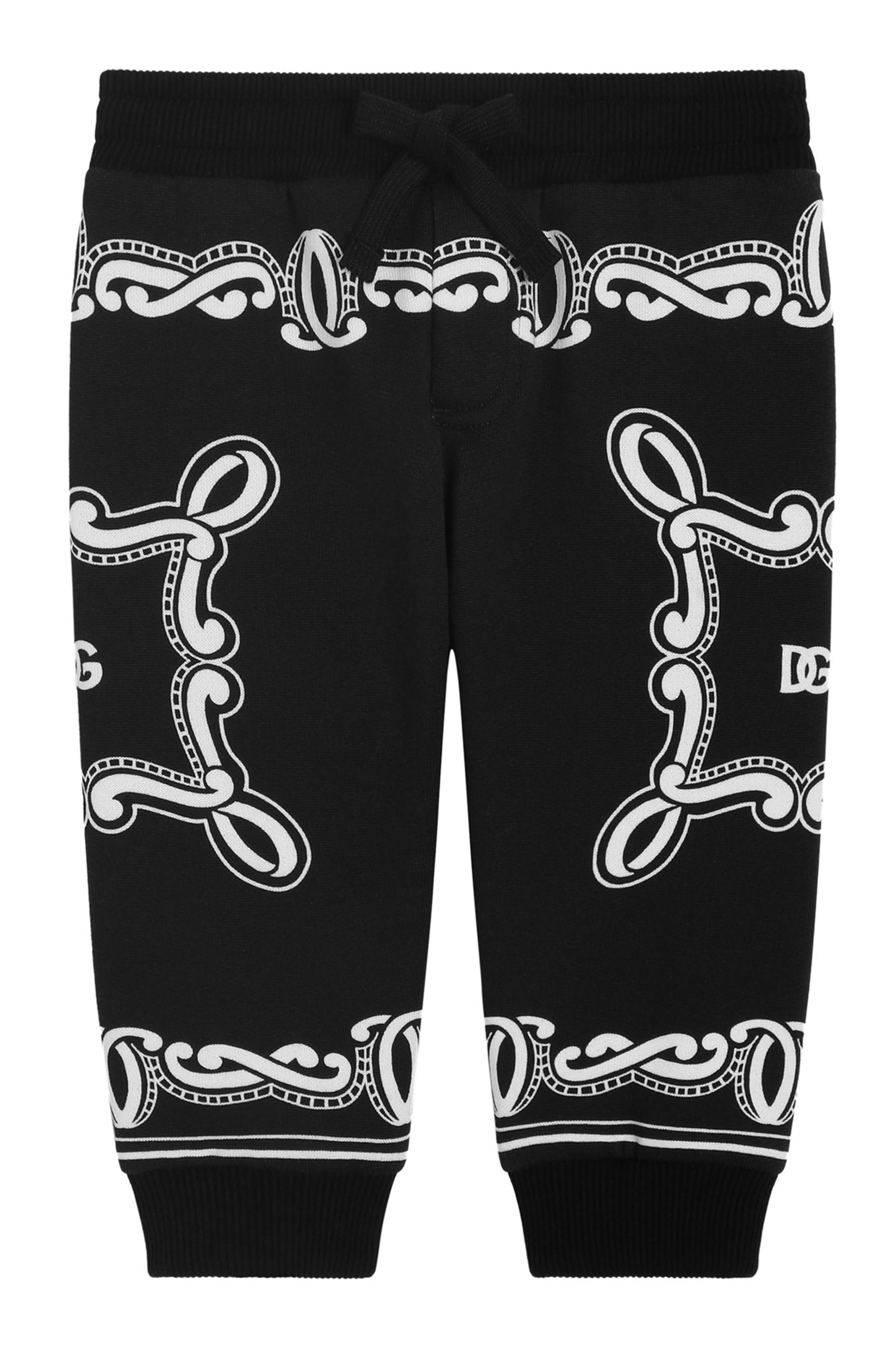 بنطال رياضي بنقشة باندانا قطن صوف للأطفال