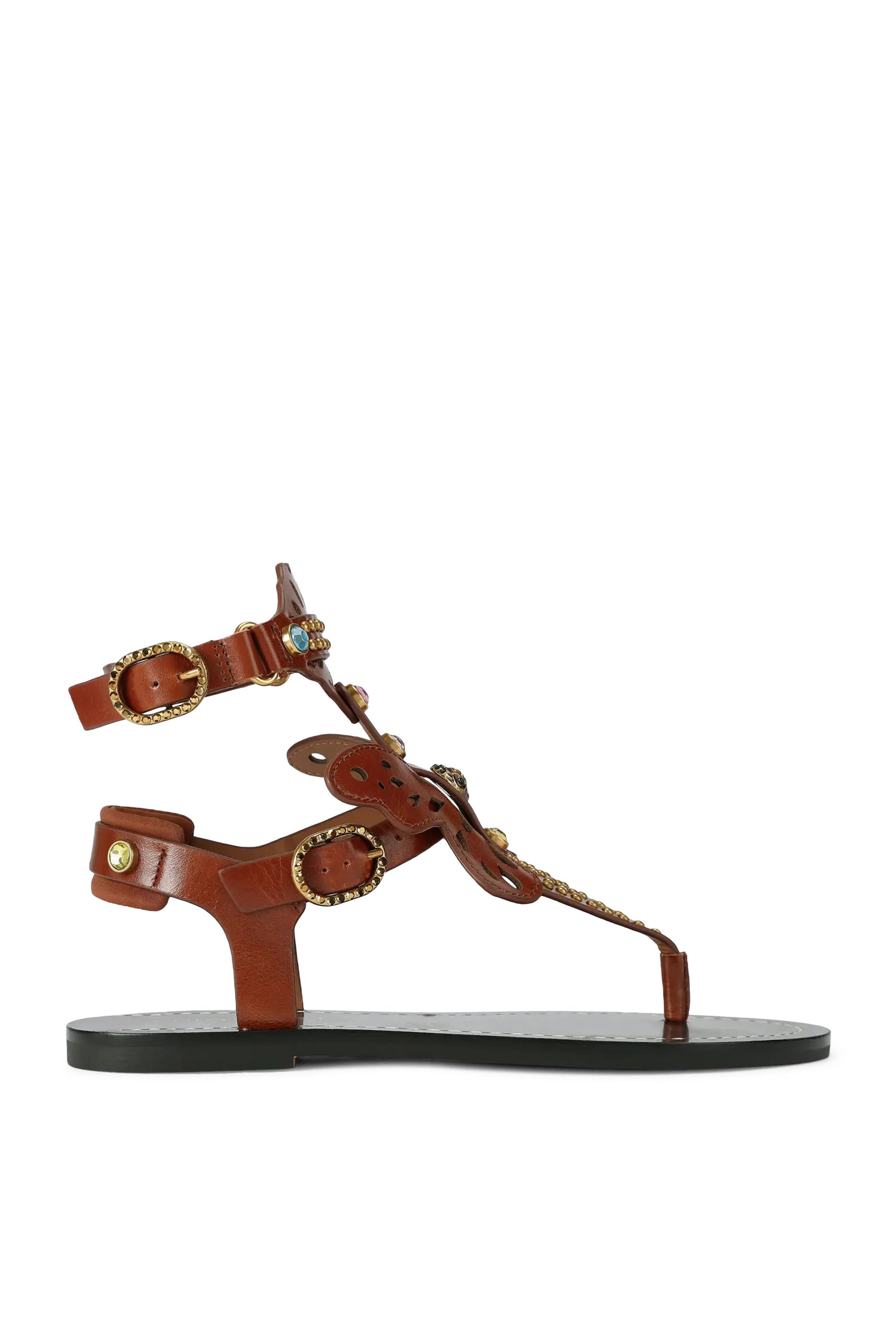 صندل جلاديتور بوهو بكعب مسطح وفراشة