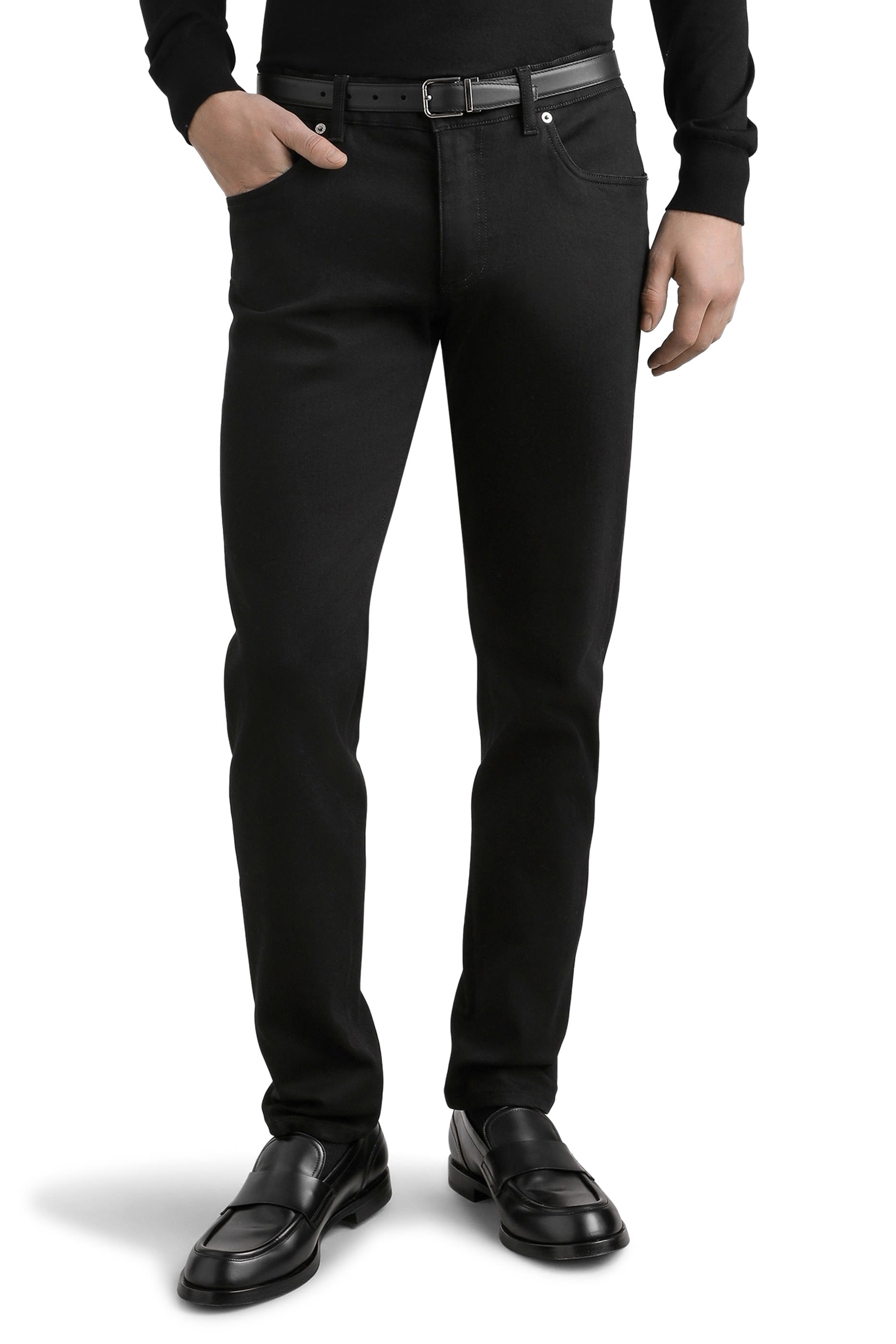 بنطال جينز بقصة ضيقة قطن مطاطي