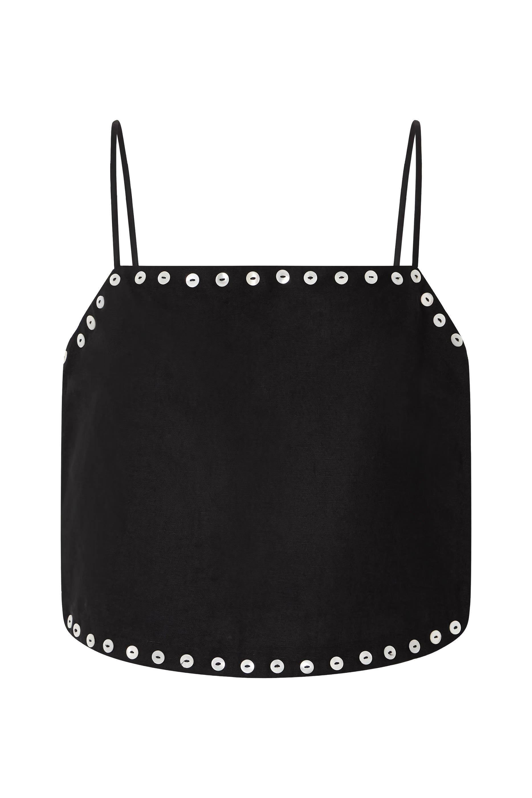 بلوزة كيرا بلا أكمام مزيج كتان