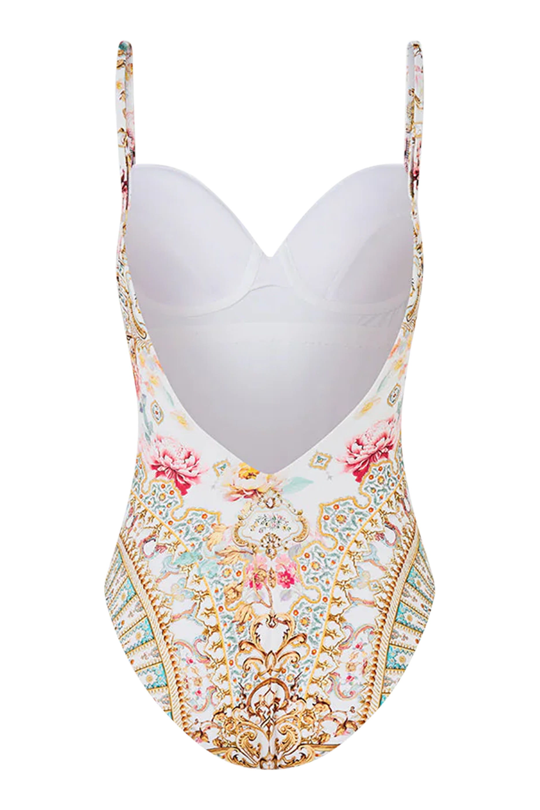 بدلة سباحة أوتومن داينستي بتصميم قطعة واحدة  بياقة قلب وسلك سفلي