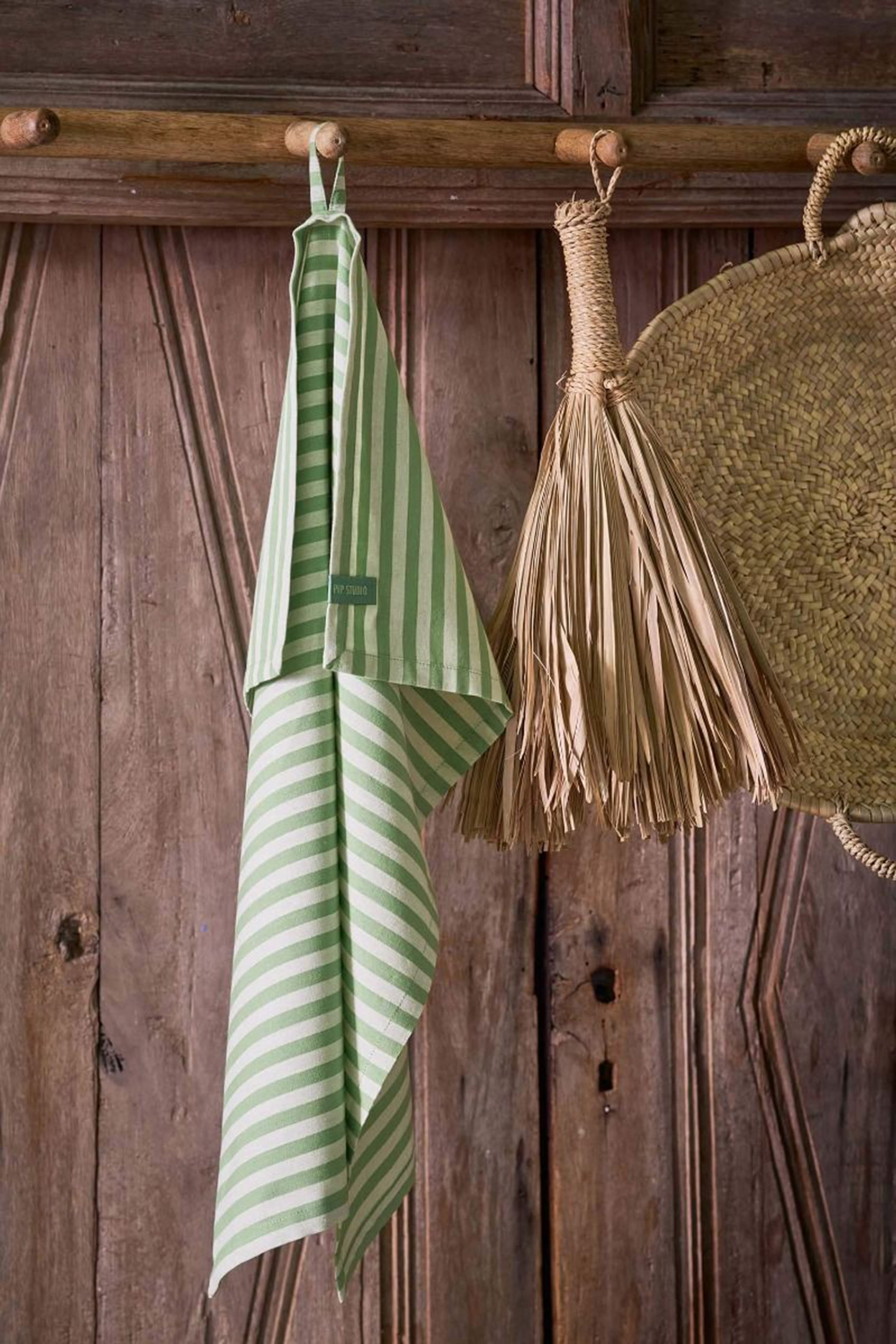 طقم مناديل طاولة مخططة، 4 قطع