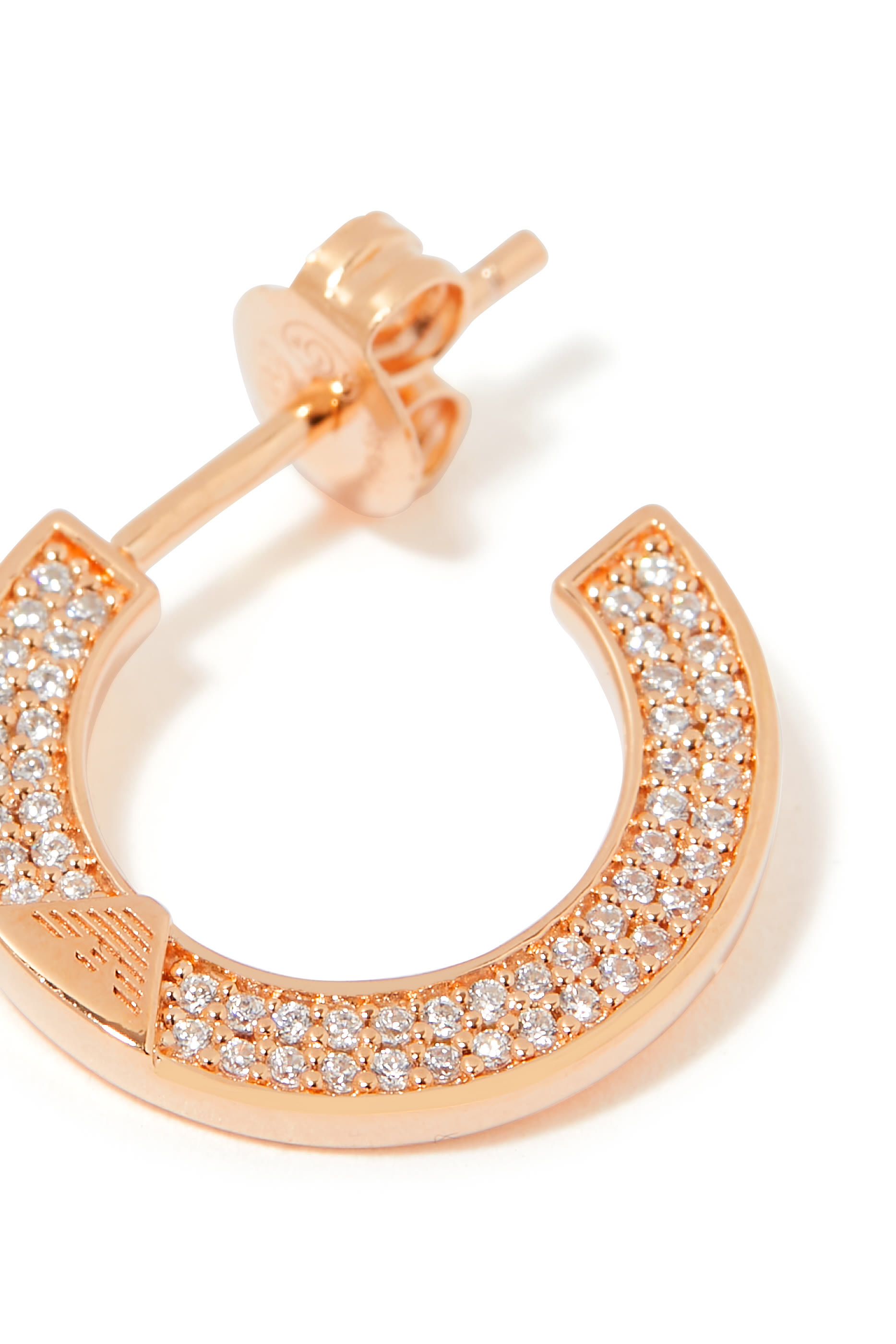 أقراط دائرية مرصعة بالكريستال